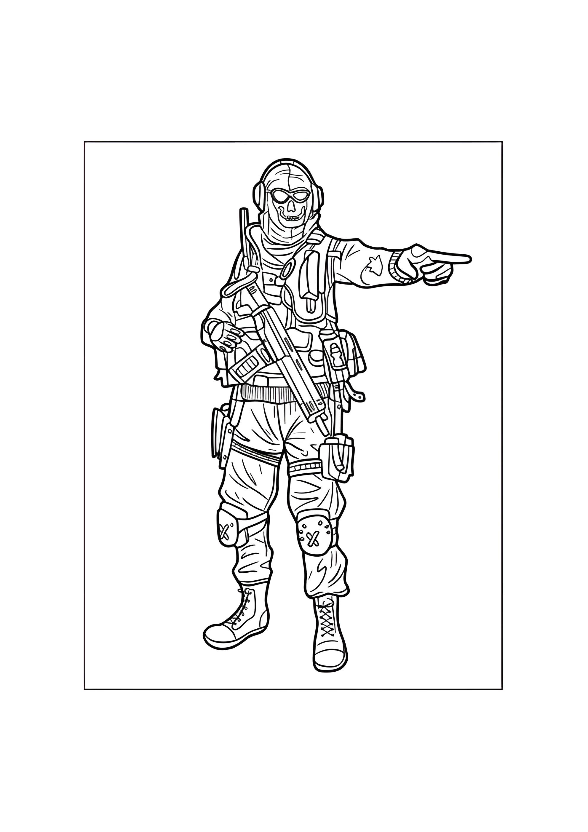 Раскраска Лейтенант Саймон