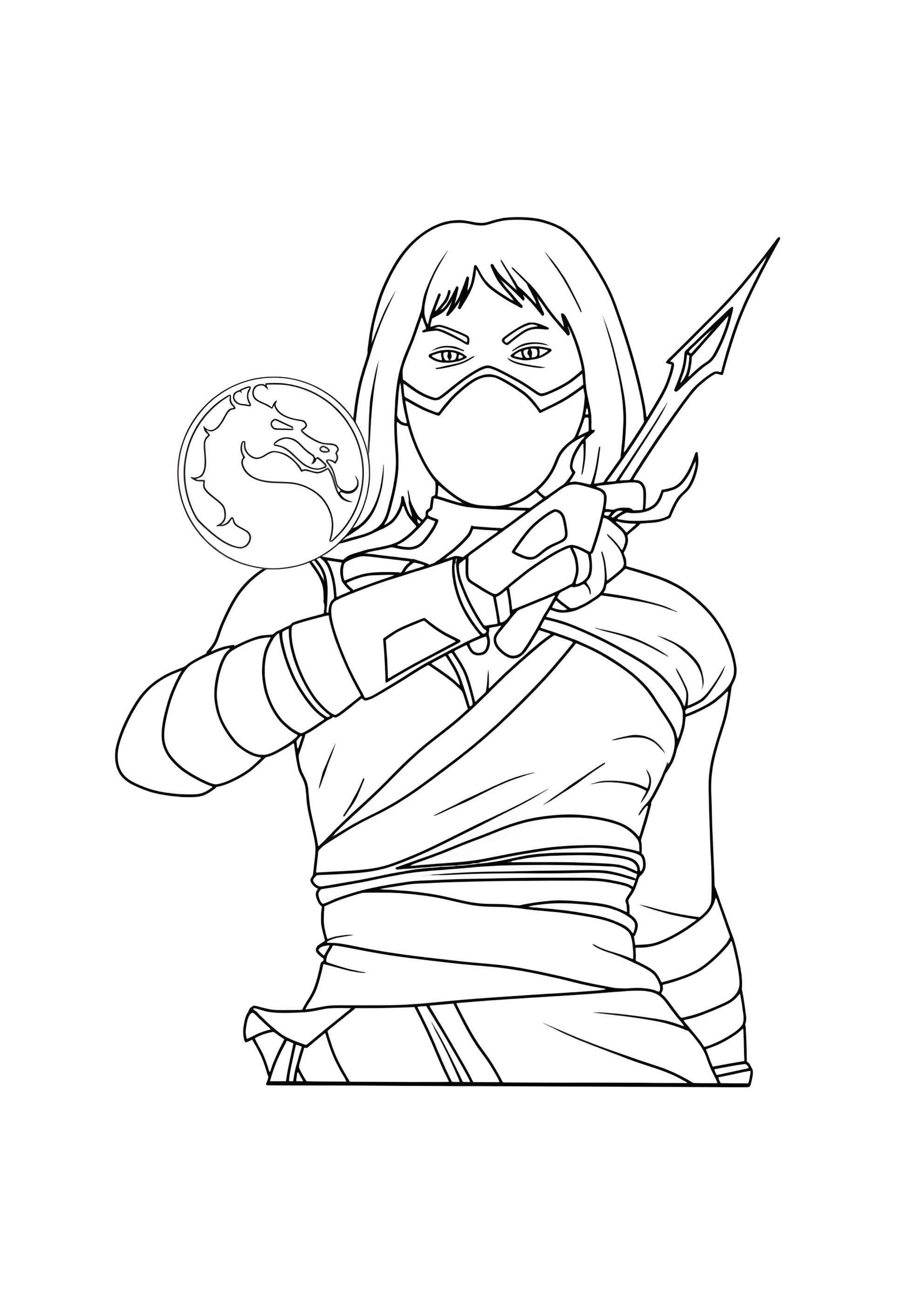 Раскраска Милина Мортал Комбат