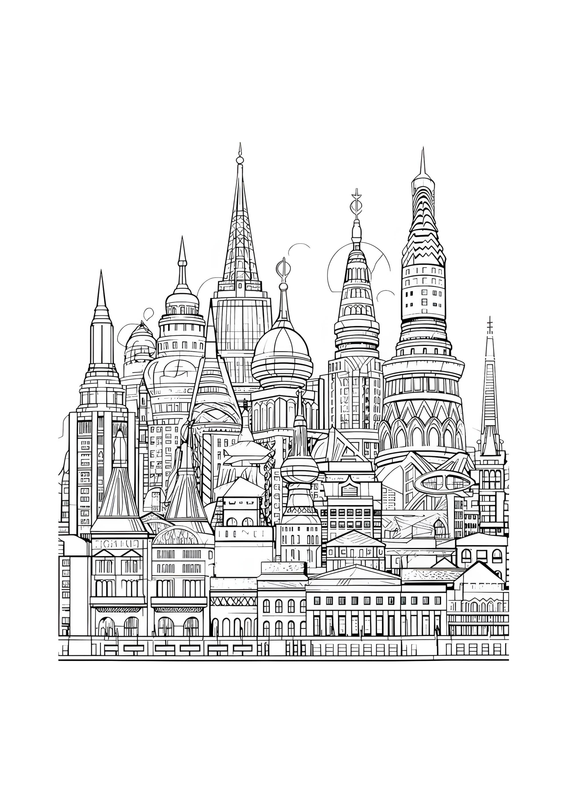 Раскраска Москва город России