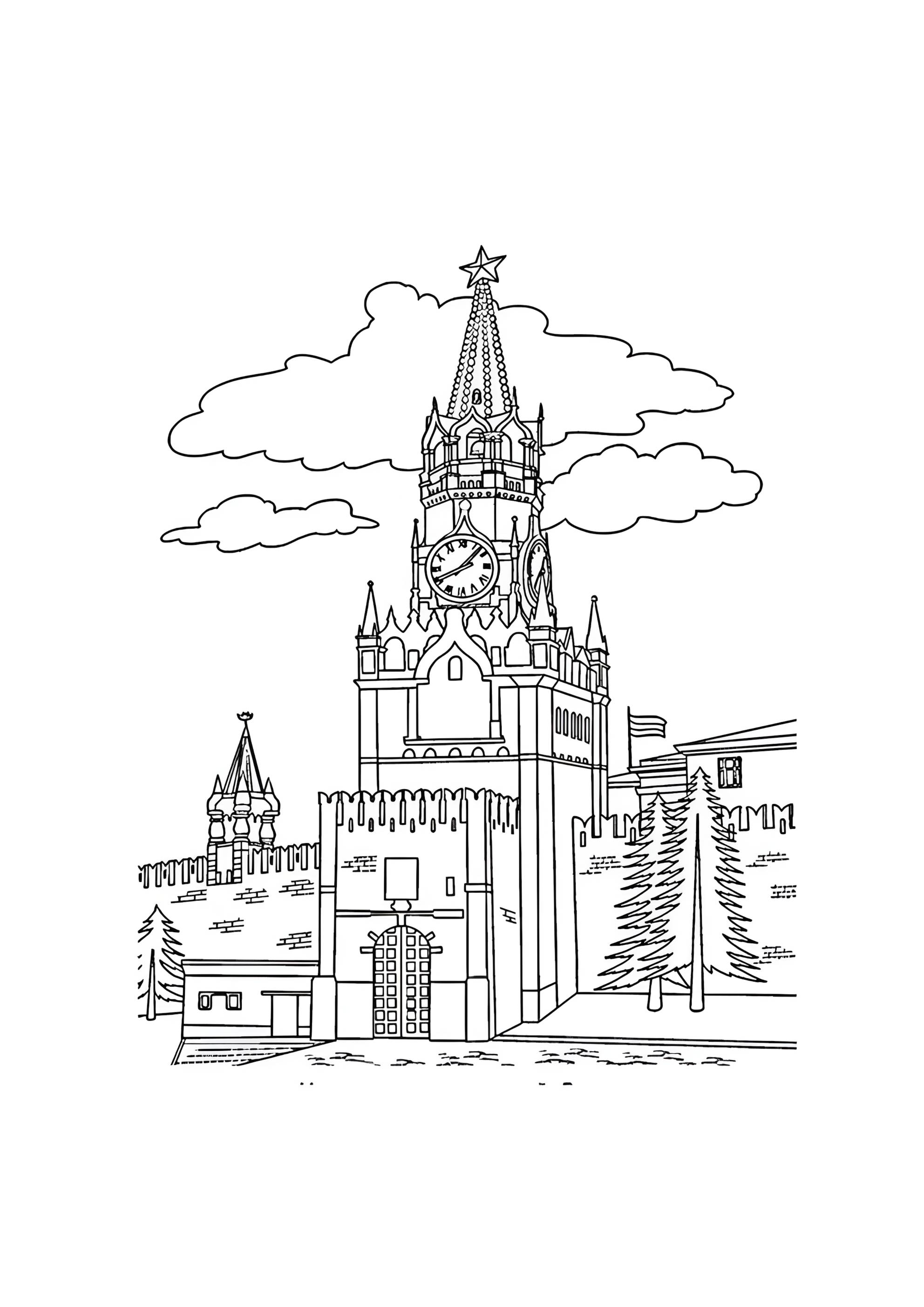 Раскраска Москва Красная площадь