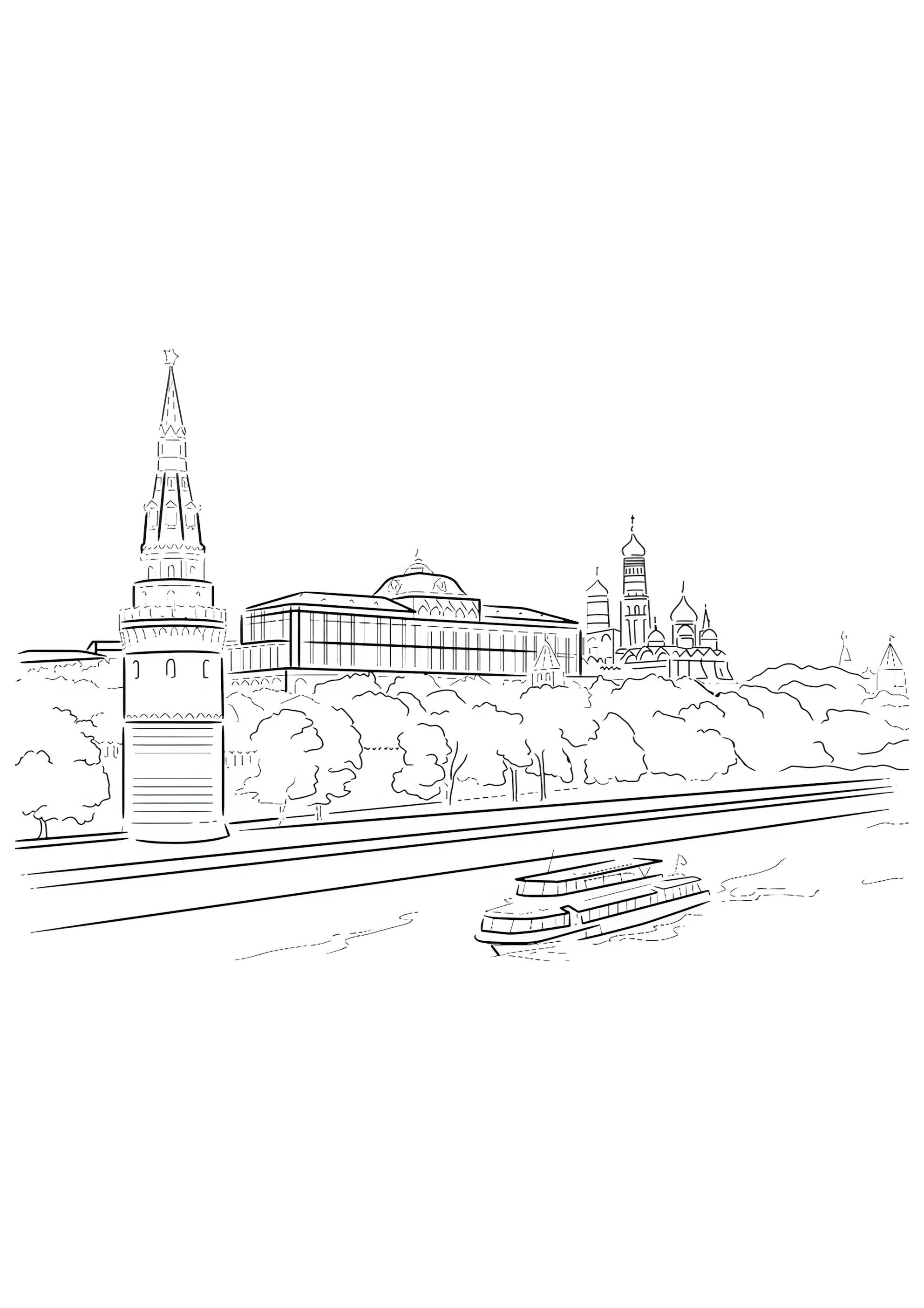 Раскраска Москва река