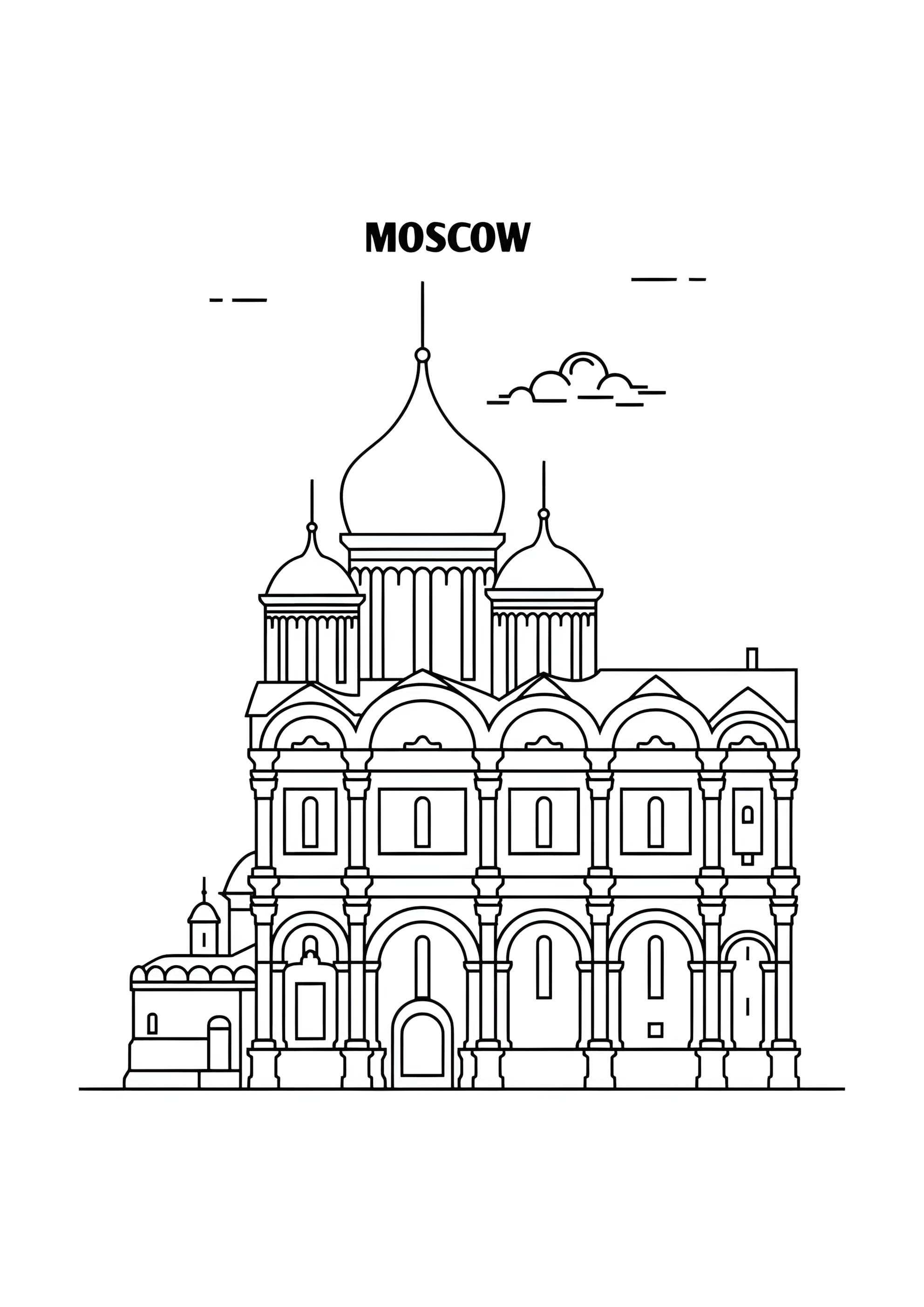 Раскраска Москва столица России