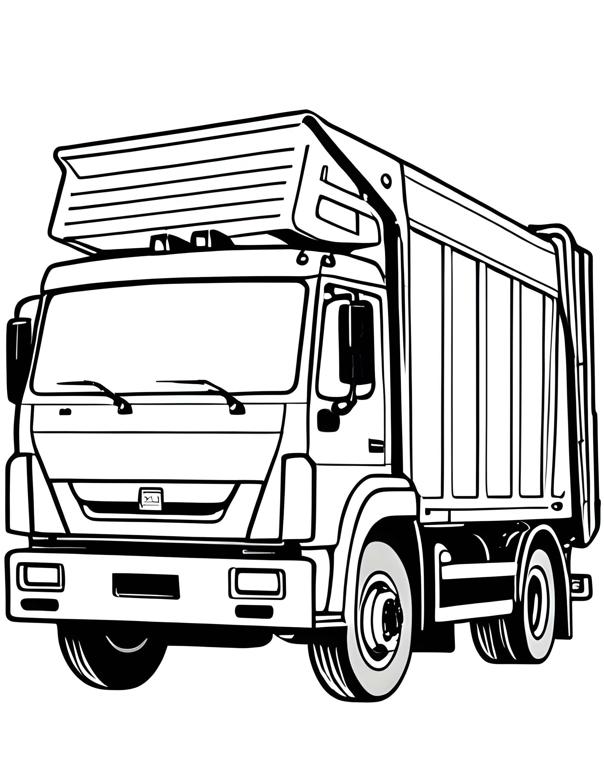 Раскраска Мусоровоз 1
