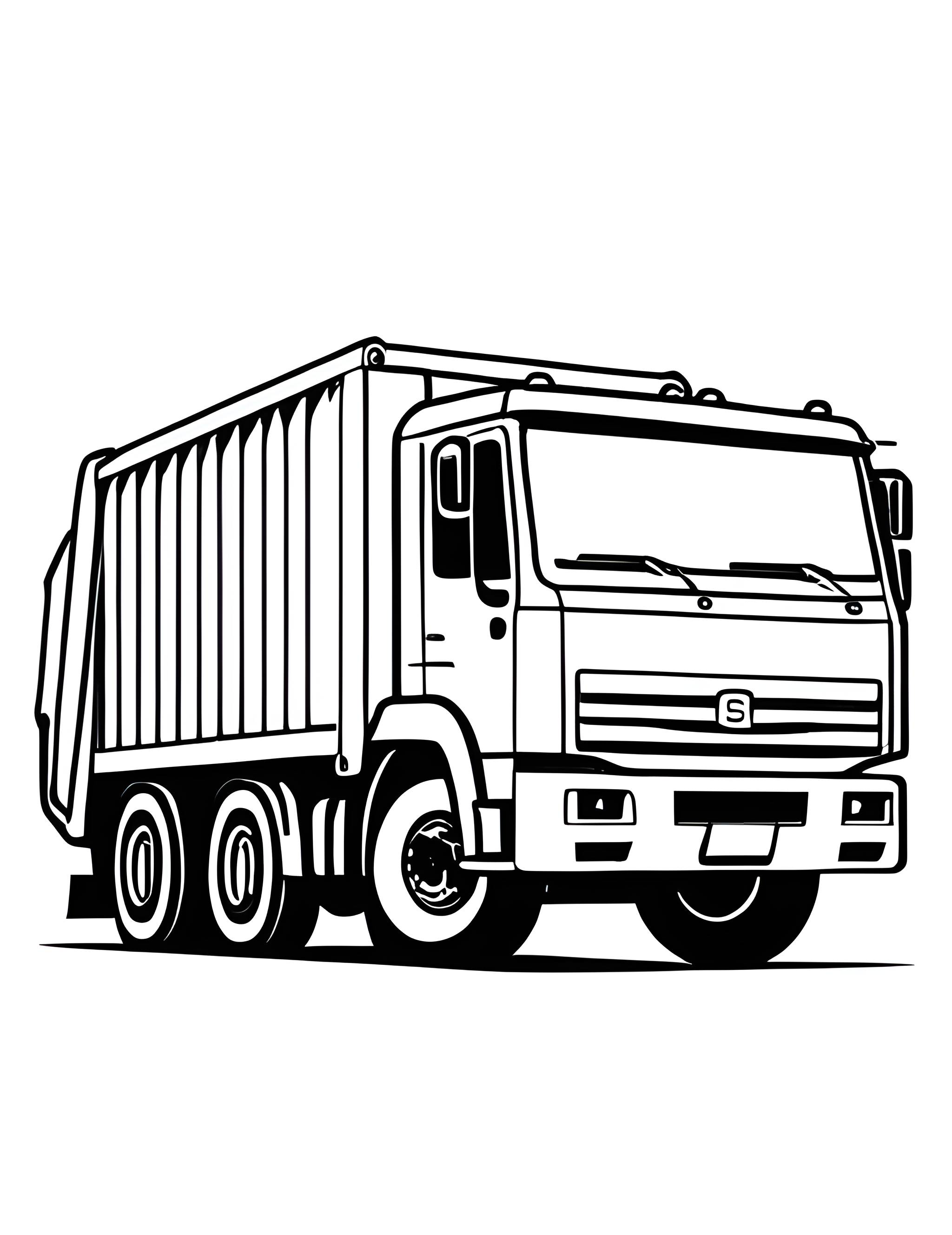 Раскраска Мусоровоз 10