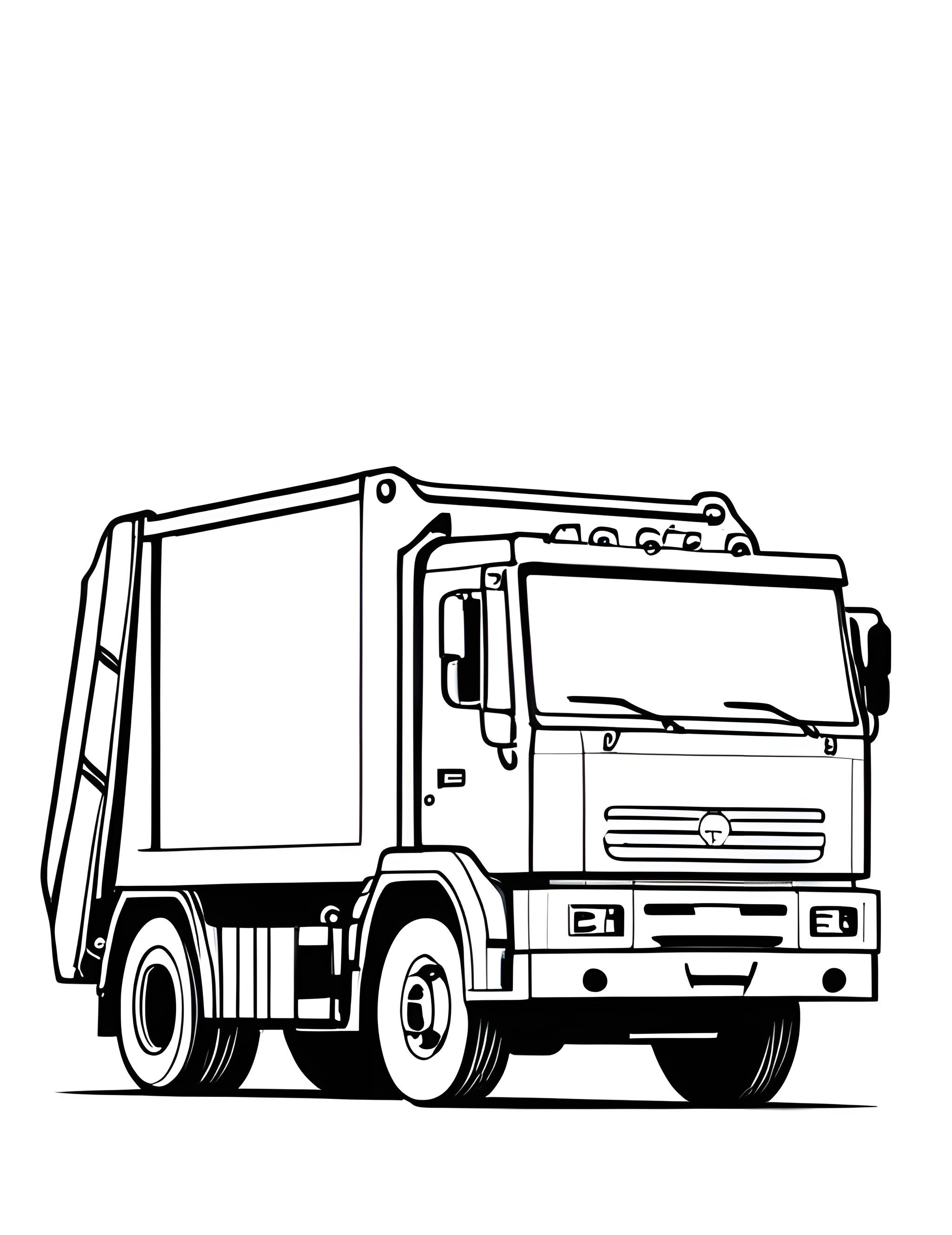 Раскраска Мусоровоз 21