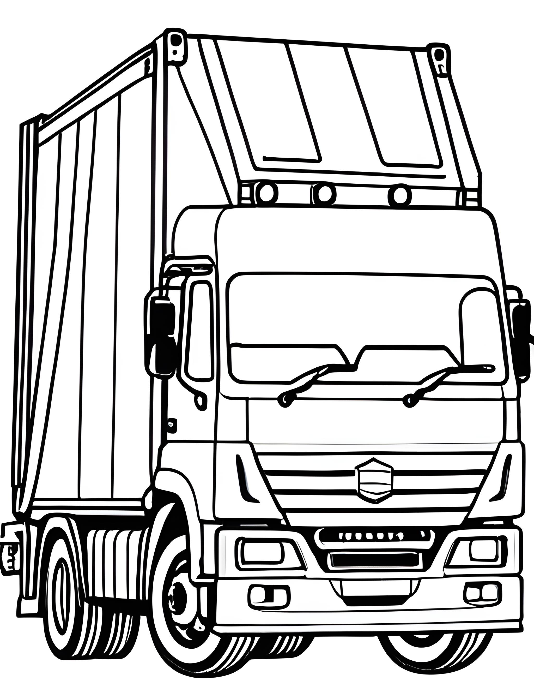 Раскраска Мусоровоз 23