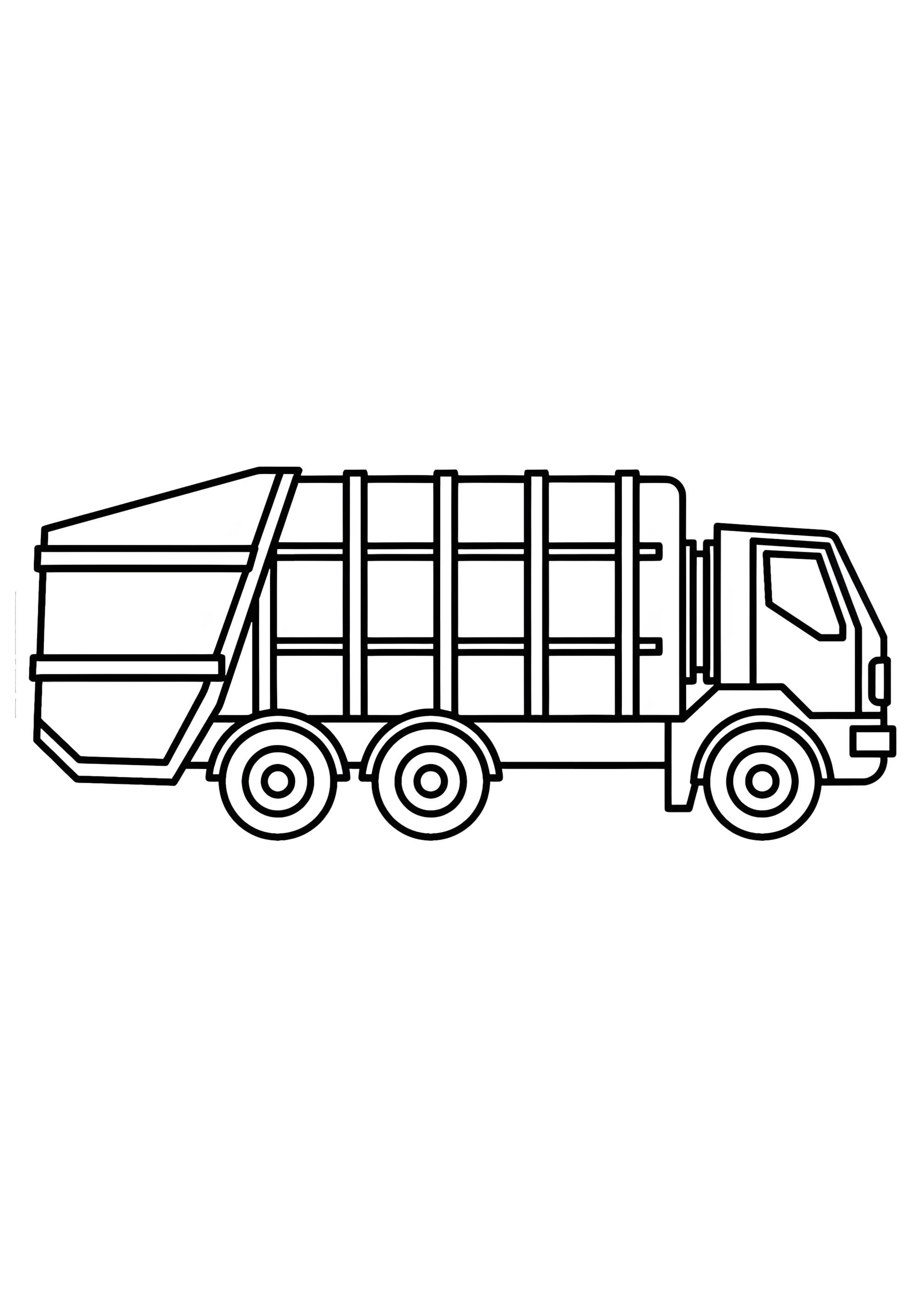 Раскраска Мусоровоз самосвал