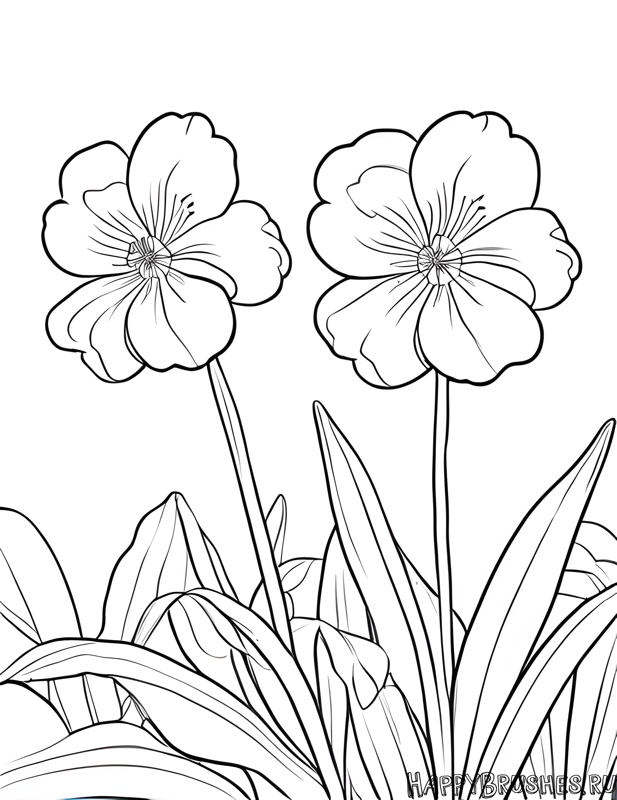 Раскраска Первоцвет 17