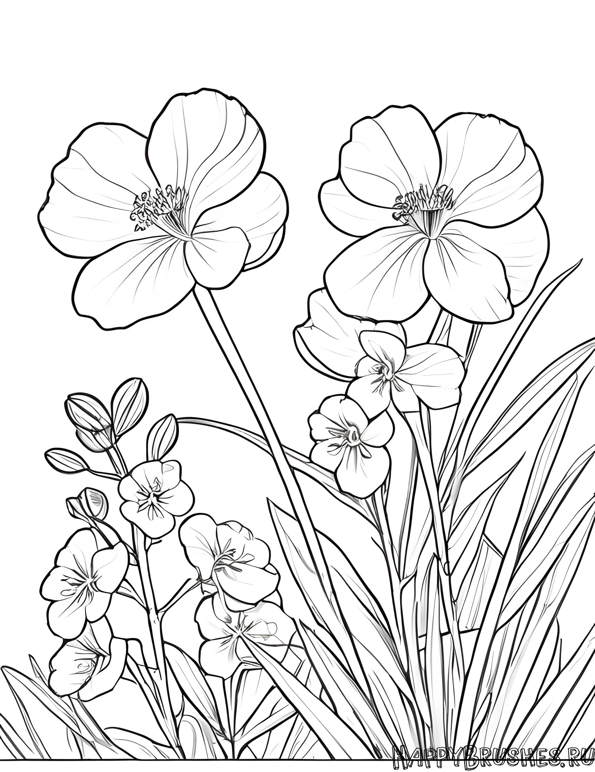 Раскраска Первоцвет 20