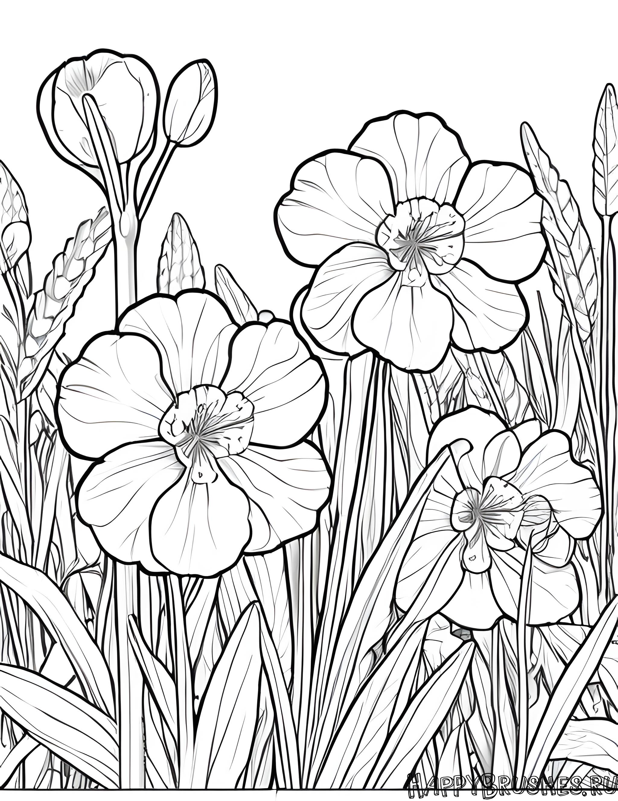 Раскраска Первоцвет 30