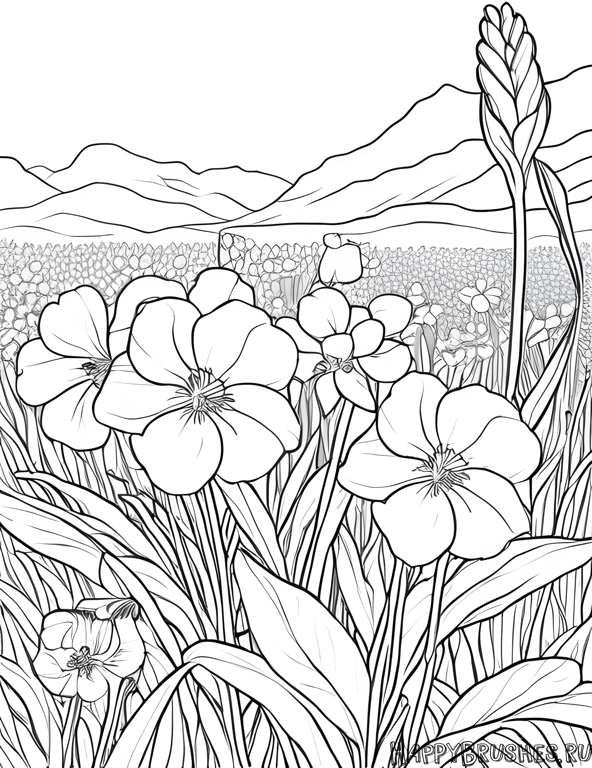 Раскраска Первоцвет 32