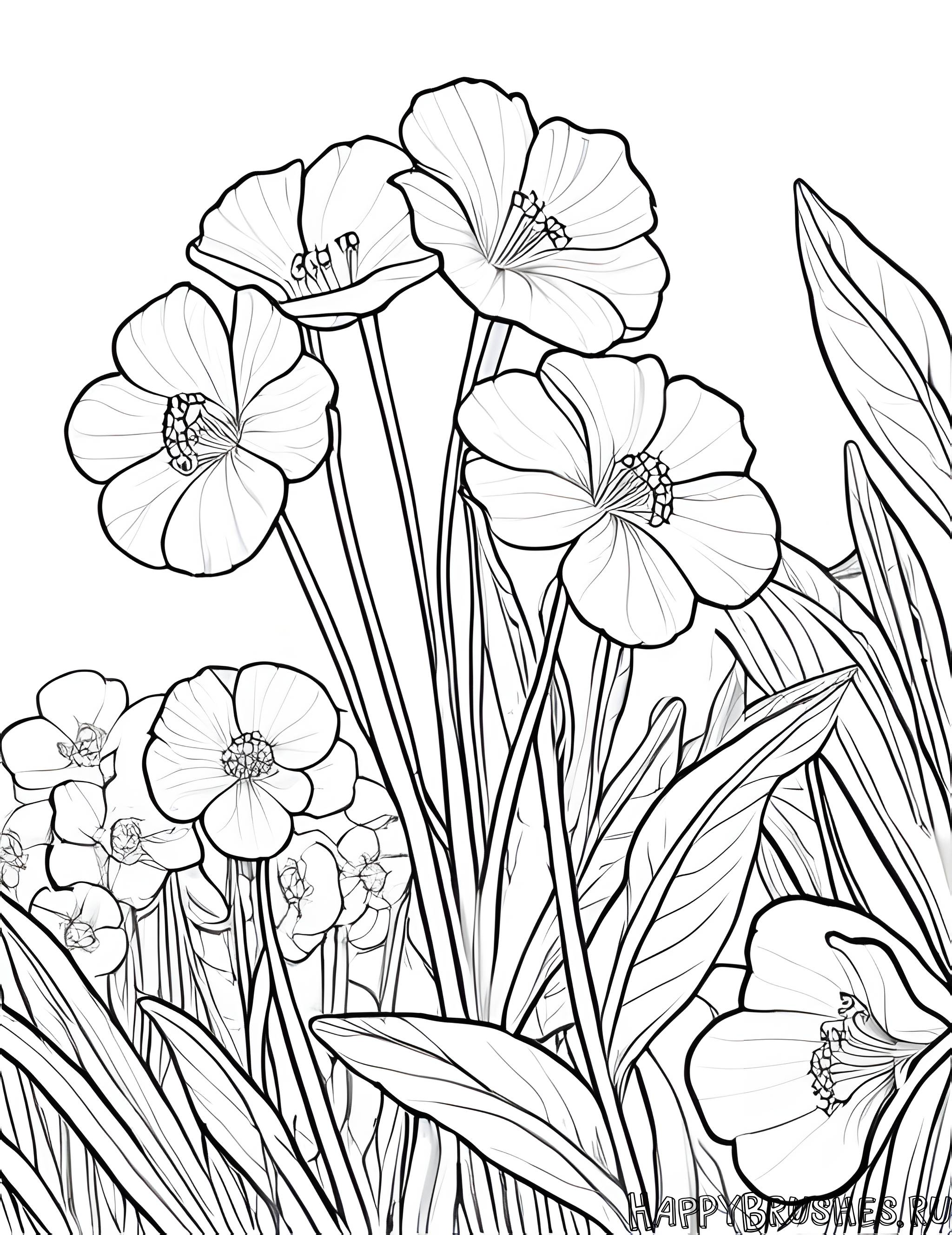 Раскраска Первоцвет 37