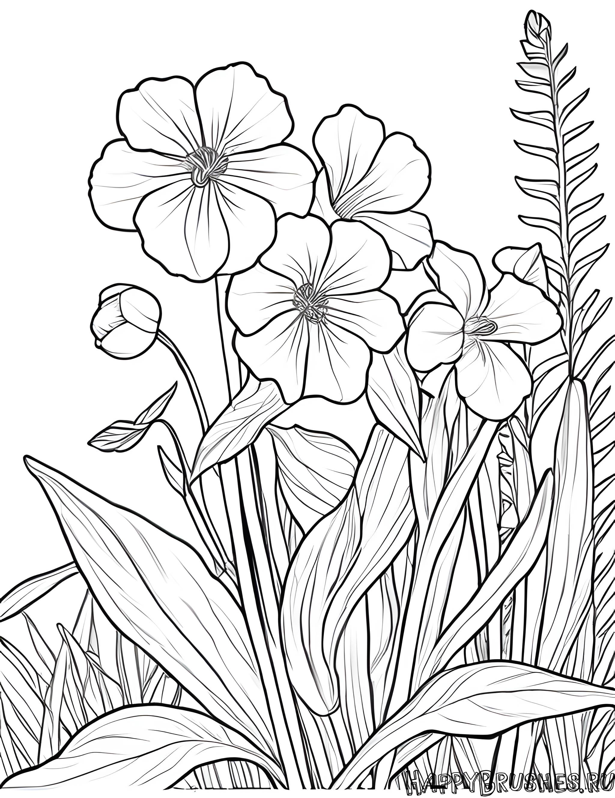 Раскраска Первоцвет 48