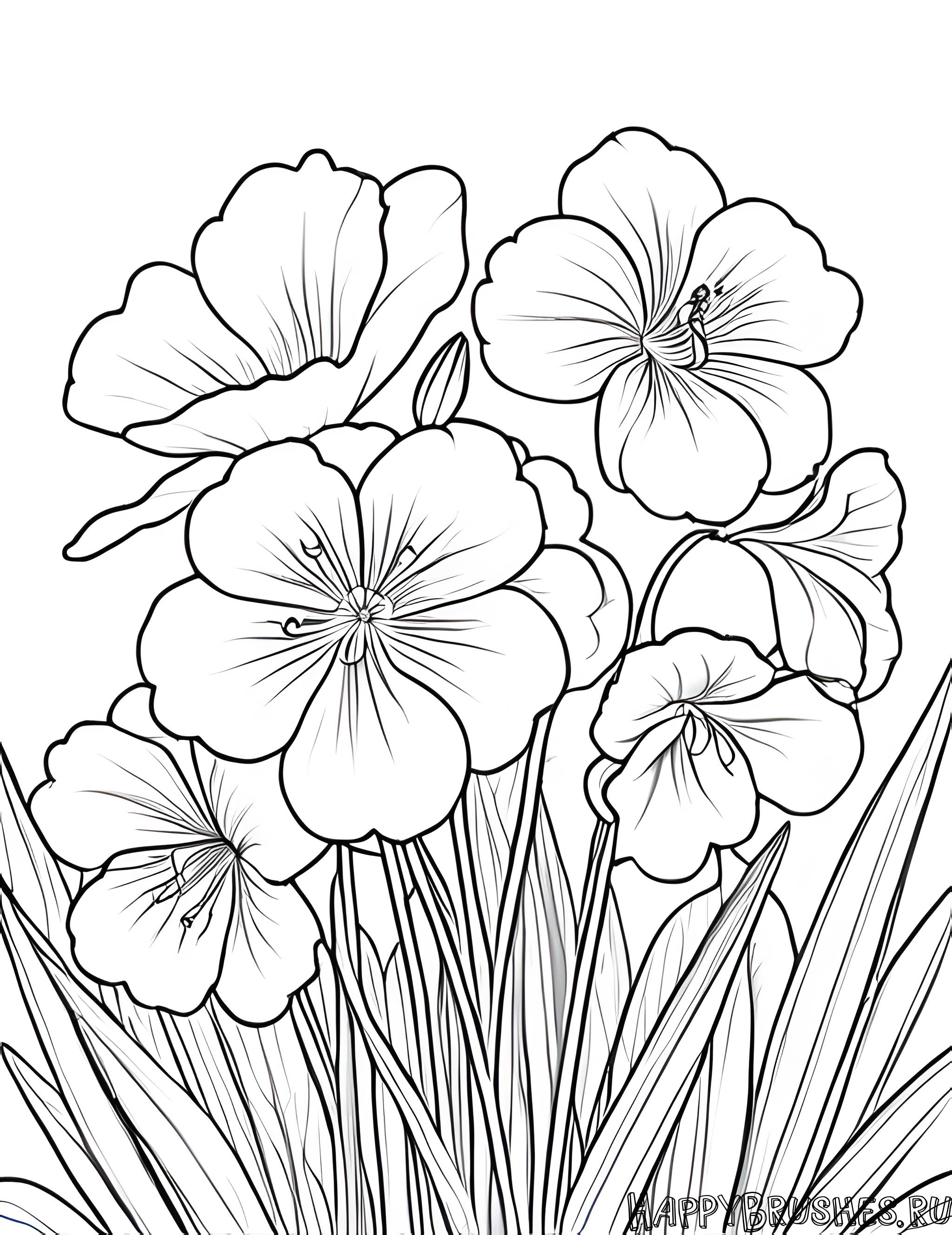 Раскраска Первоцвет 53