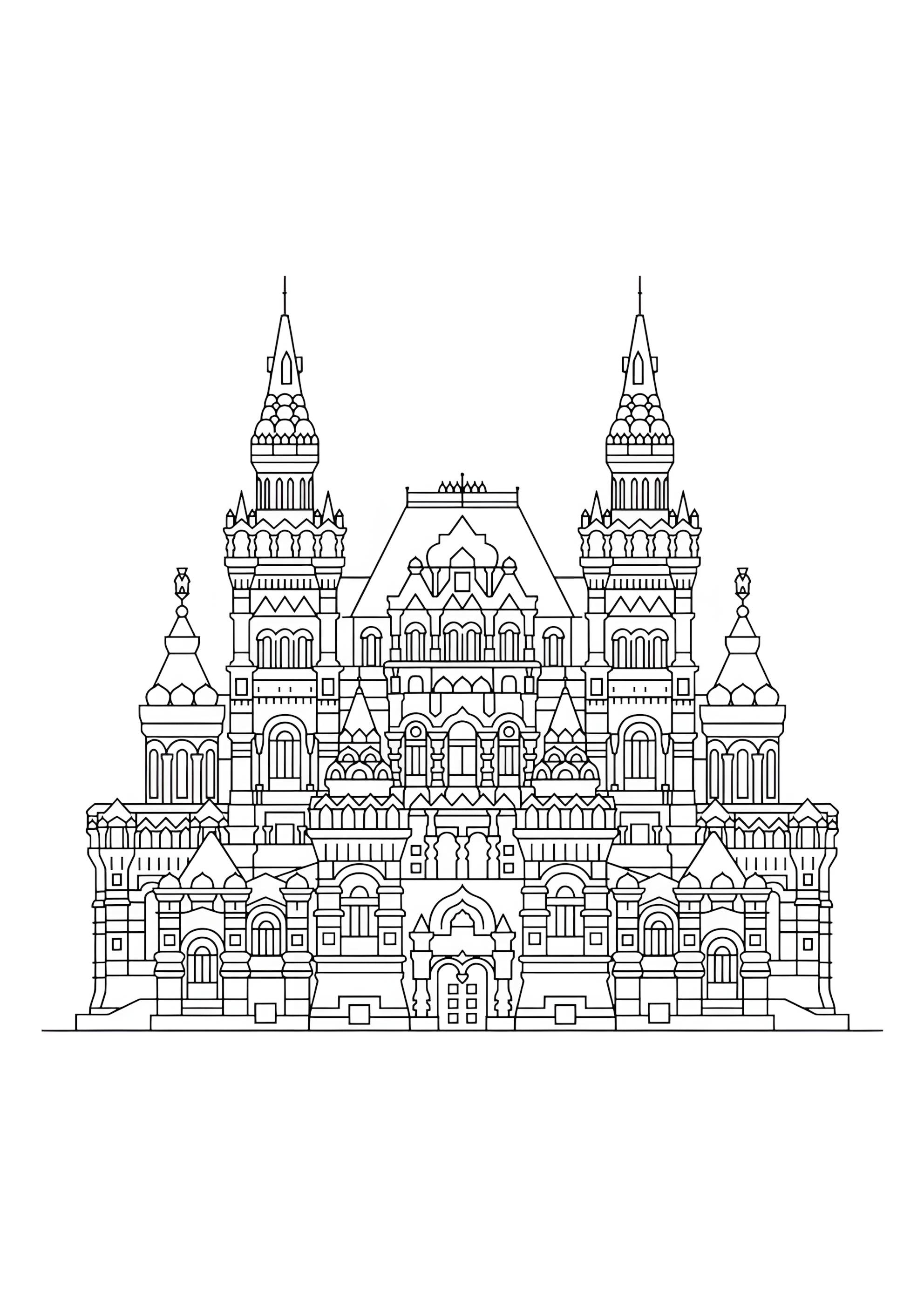 Раскраска Популярная Москва