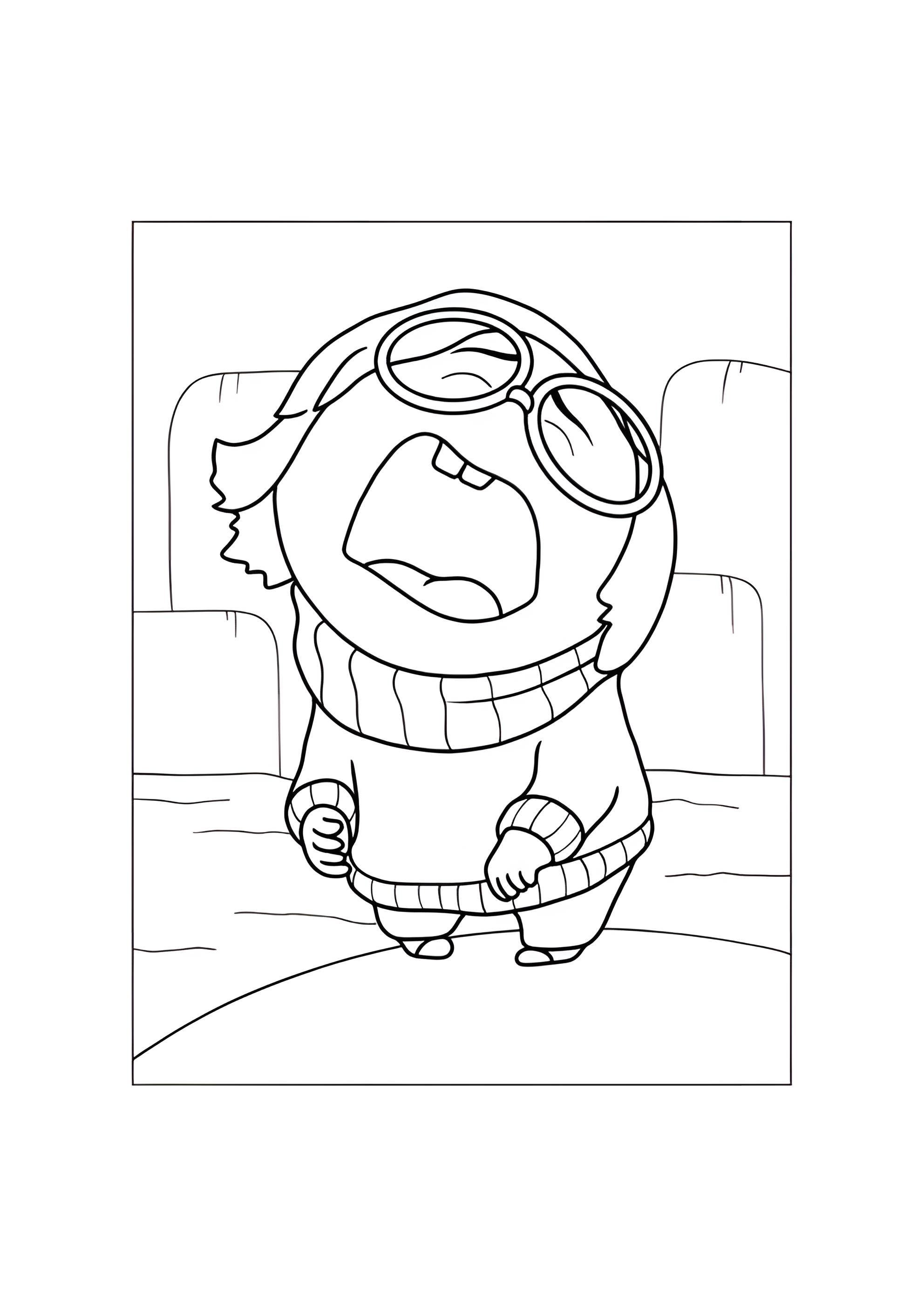 Раскраска Ранимая эмоция Печаль