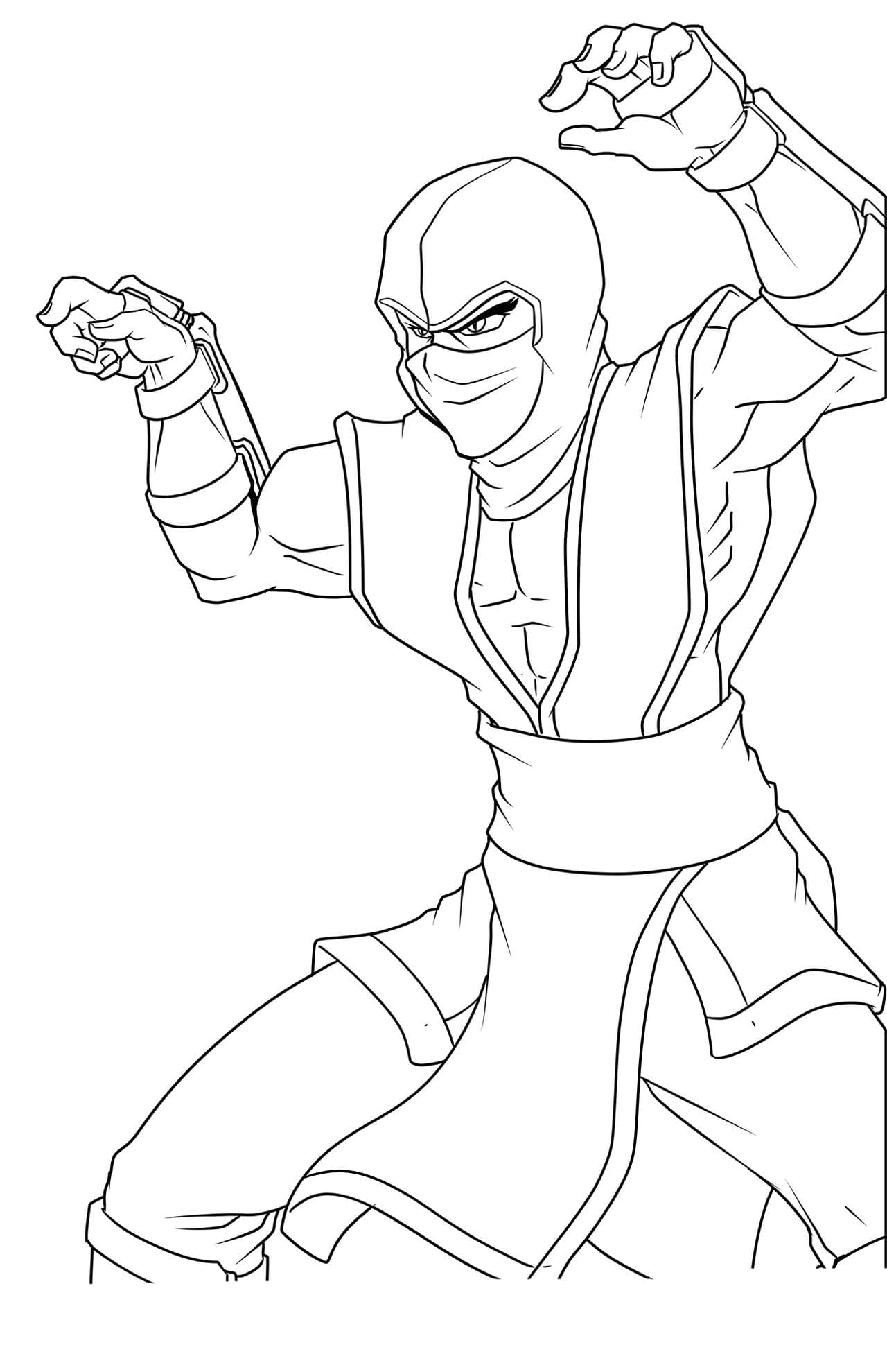 Раскраска Рептилия в бою