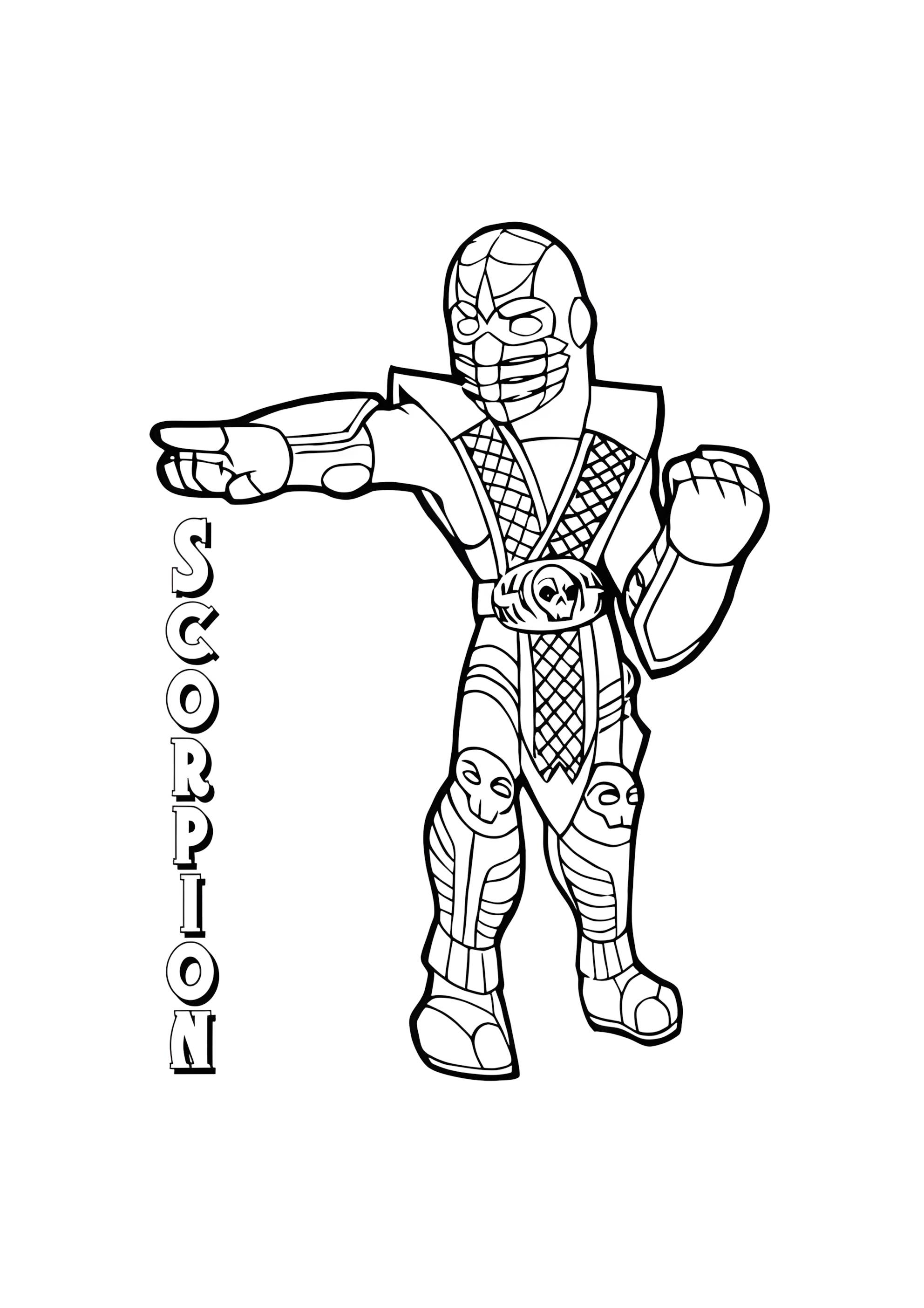 Раскраска Рисунок Скорпион