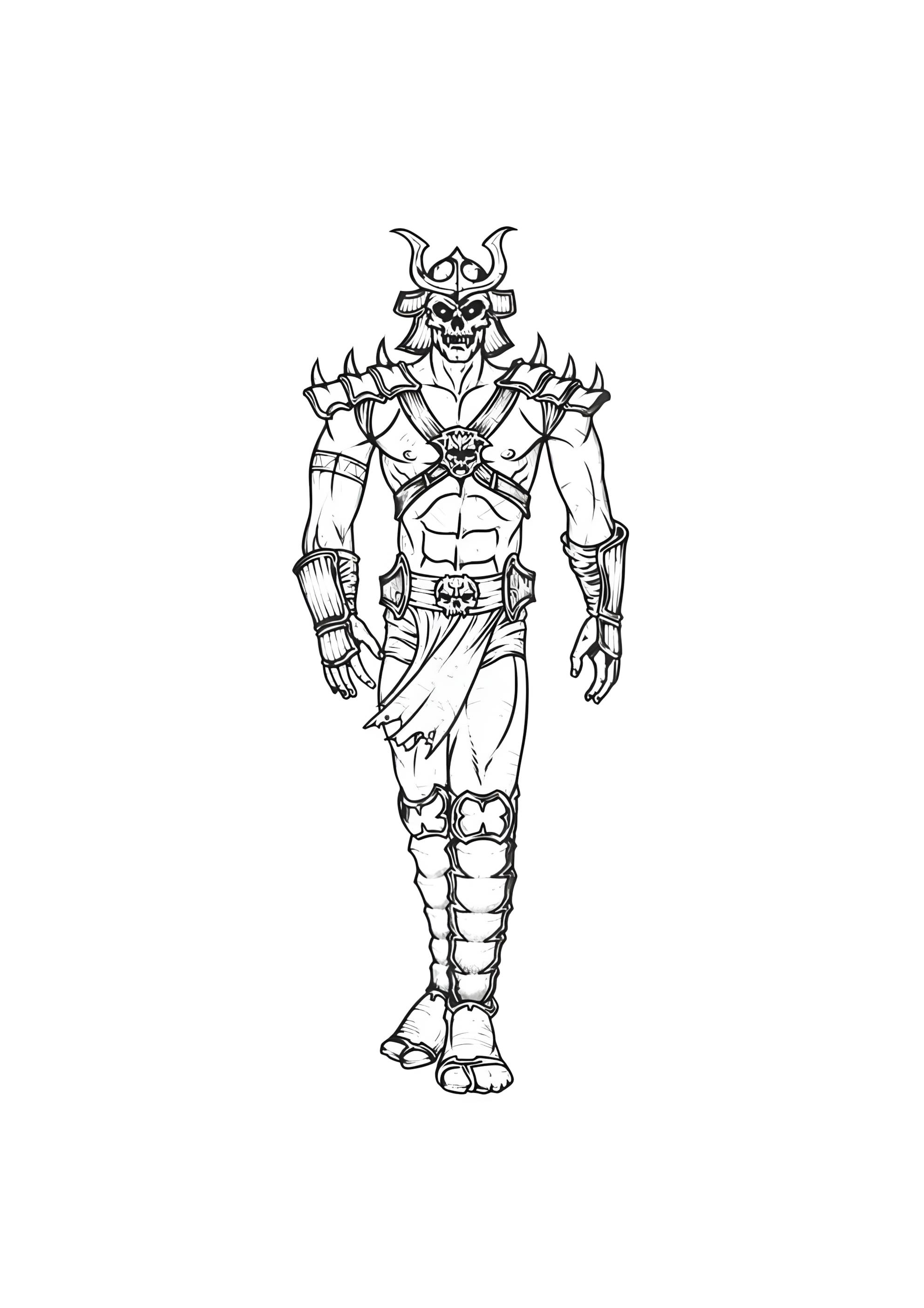 Раскраска Шао Кан Мортал Комбат