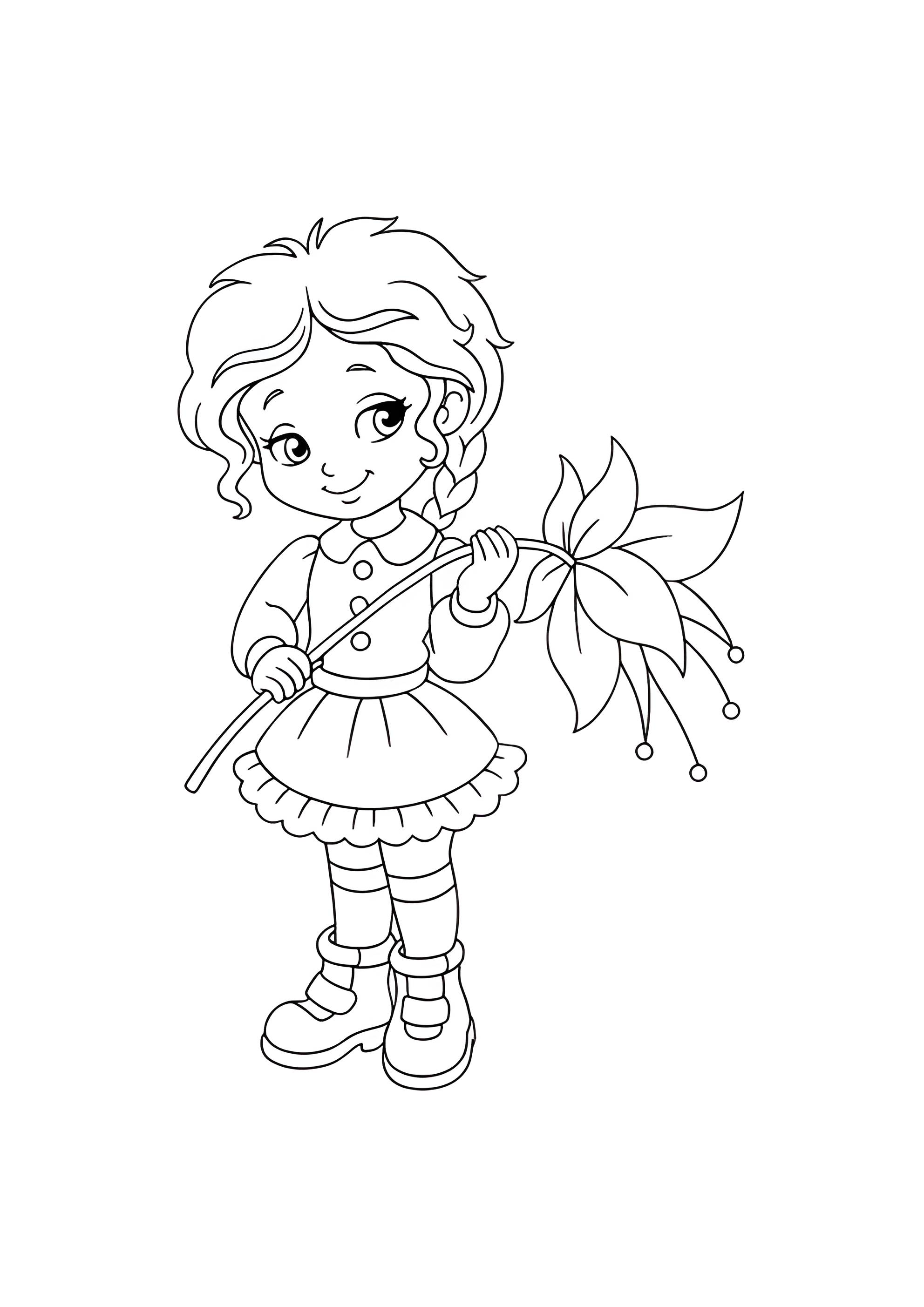 Раскраска Синеглазка из Незнайки