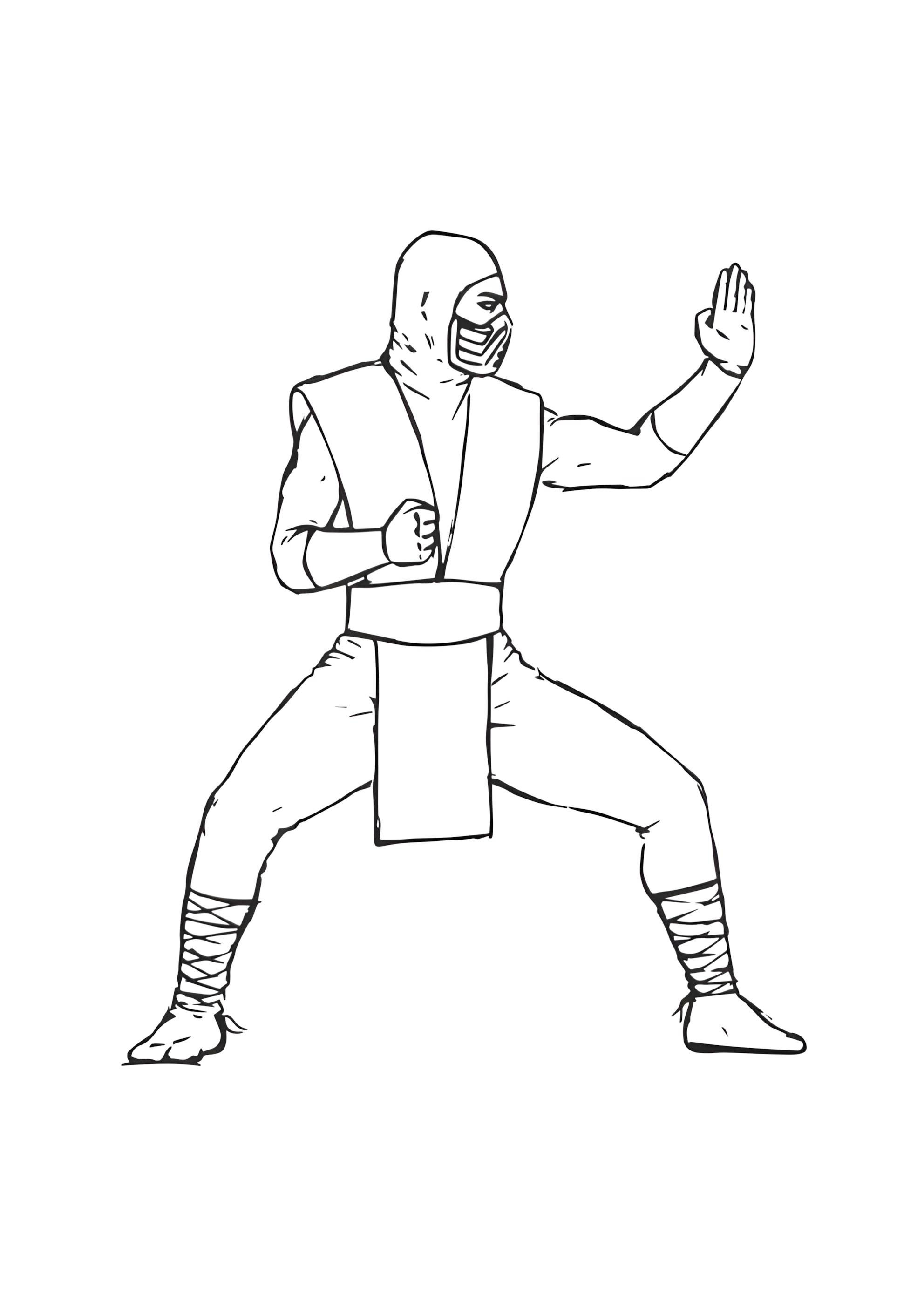 Раскраска Скорпион готов