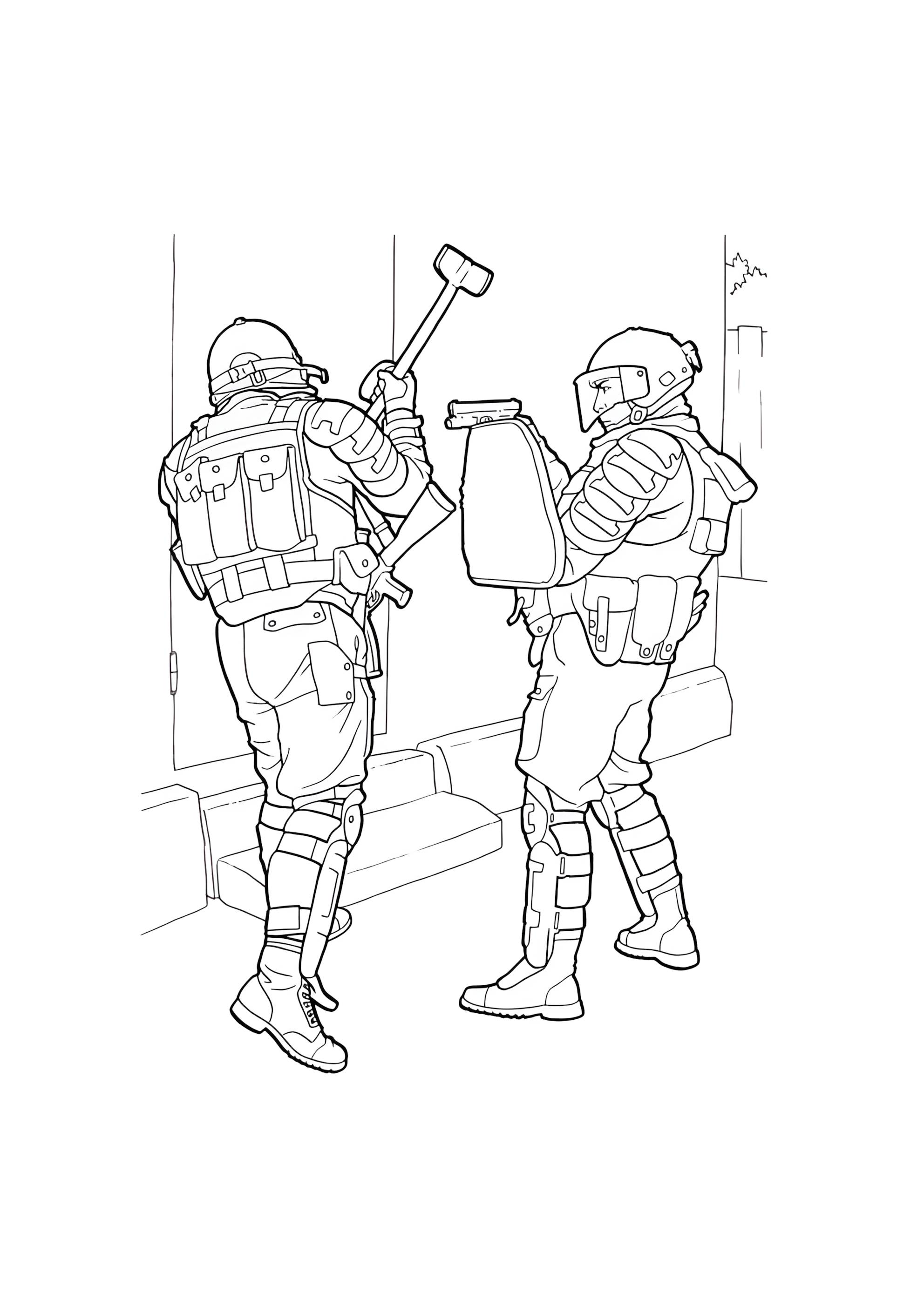 Раскраска Спецназ солдат