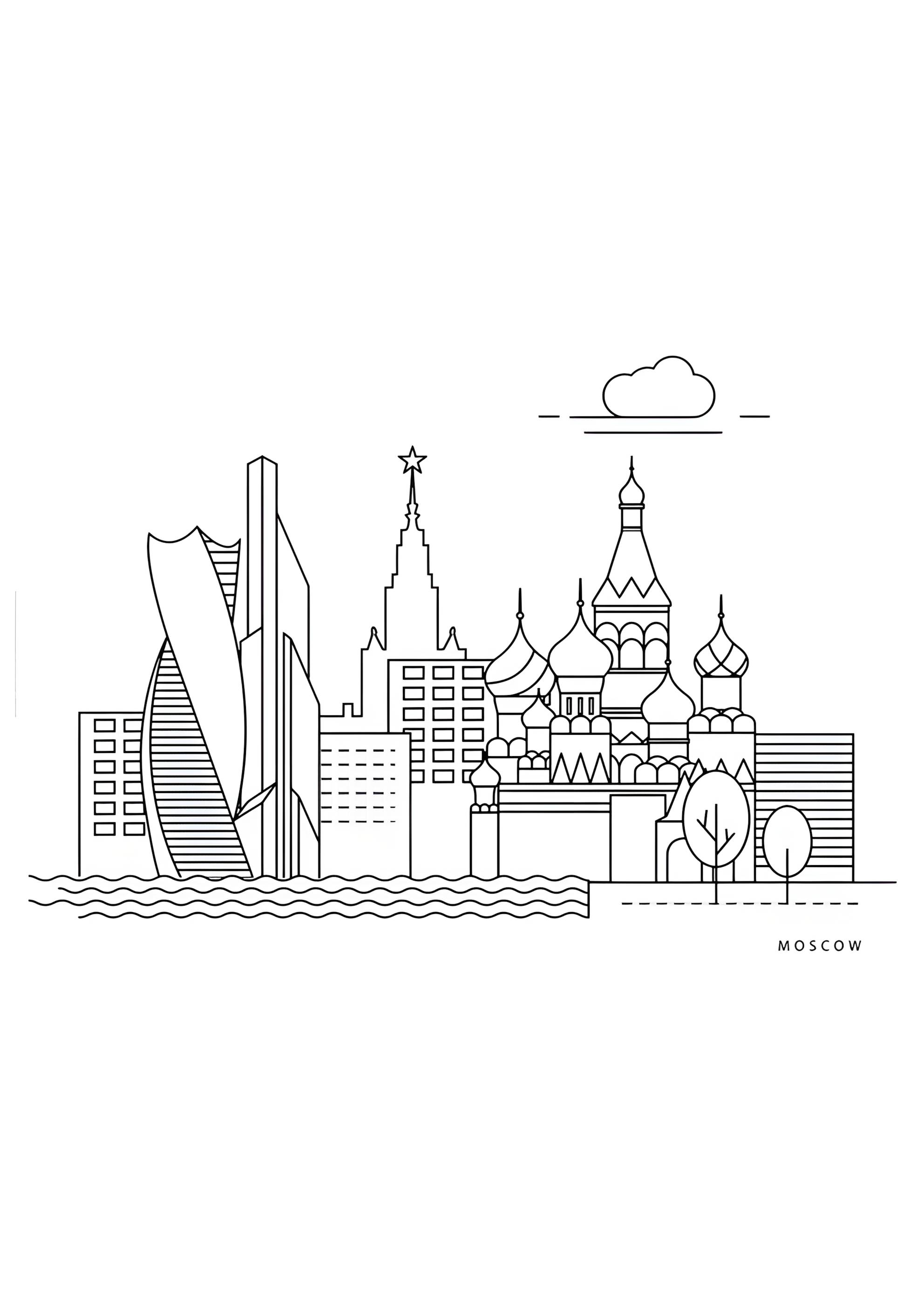 Раскраска Столица Москва