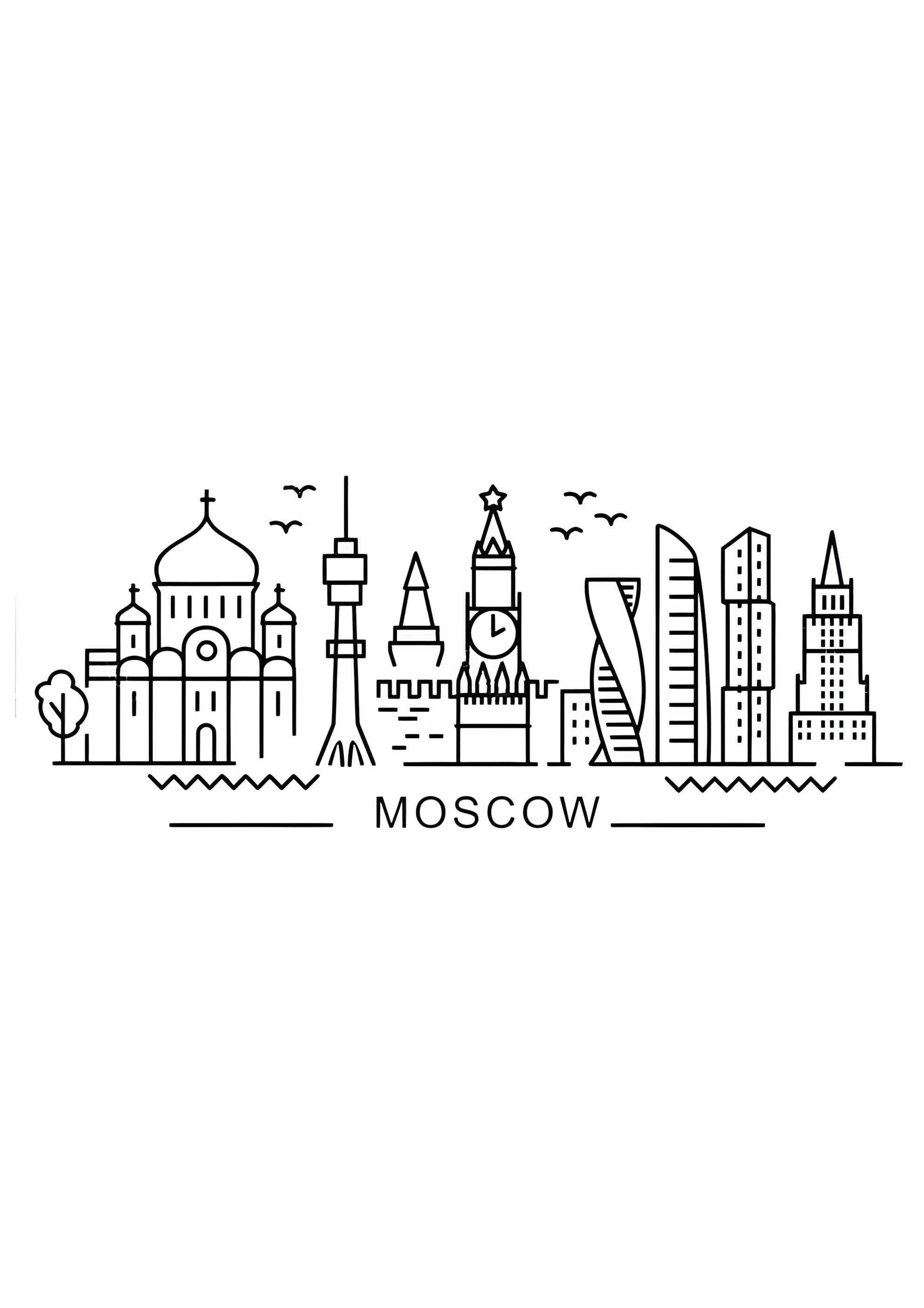 Раскраска Столица России Москва