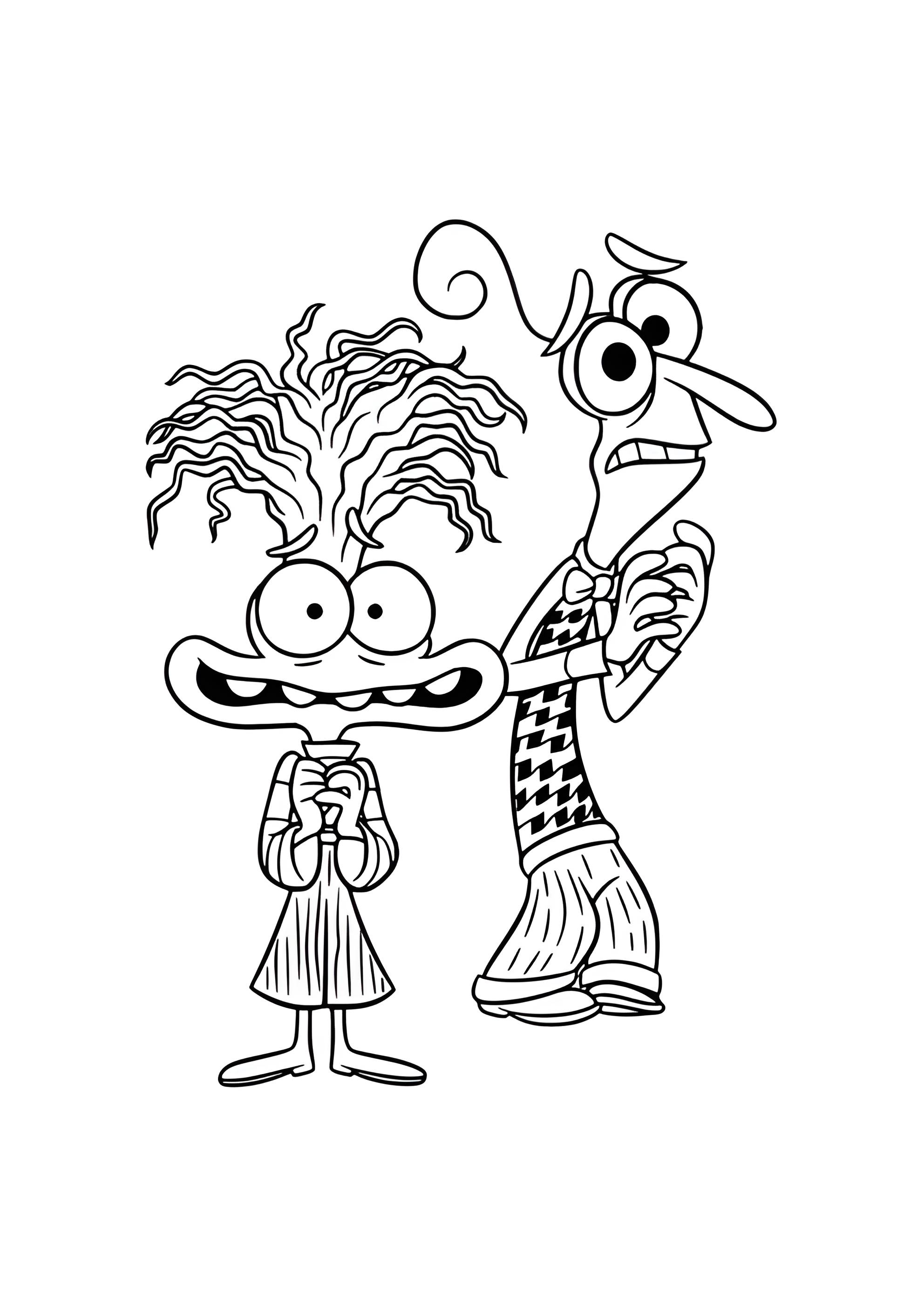 Раскраска Тревожность и Страх из Головоломка 2