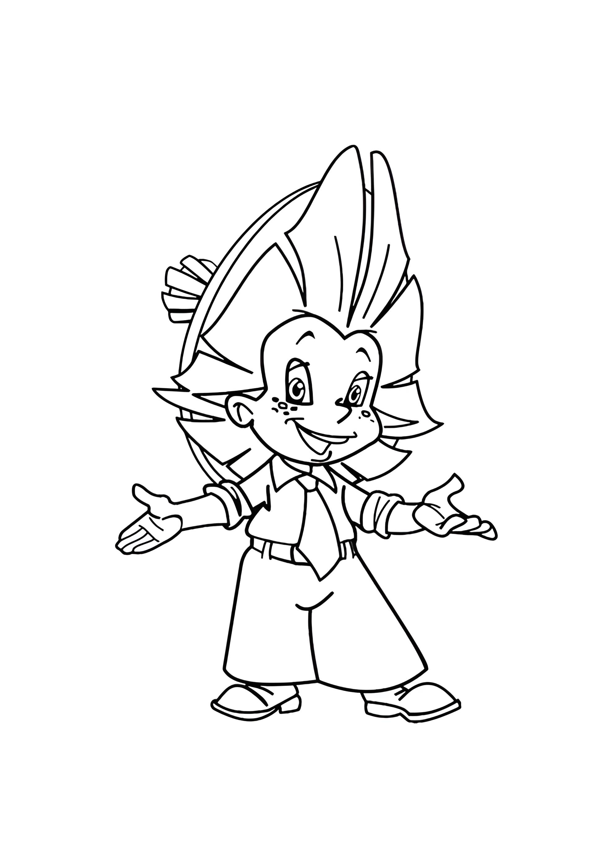 Раскраска Весёлый Незнайка