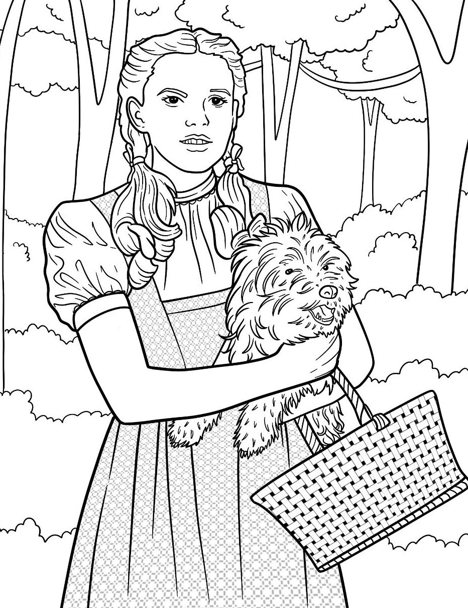 Раскраска Волшебник Изумрудного города 13