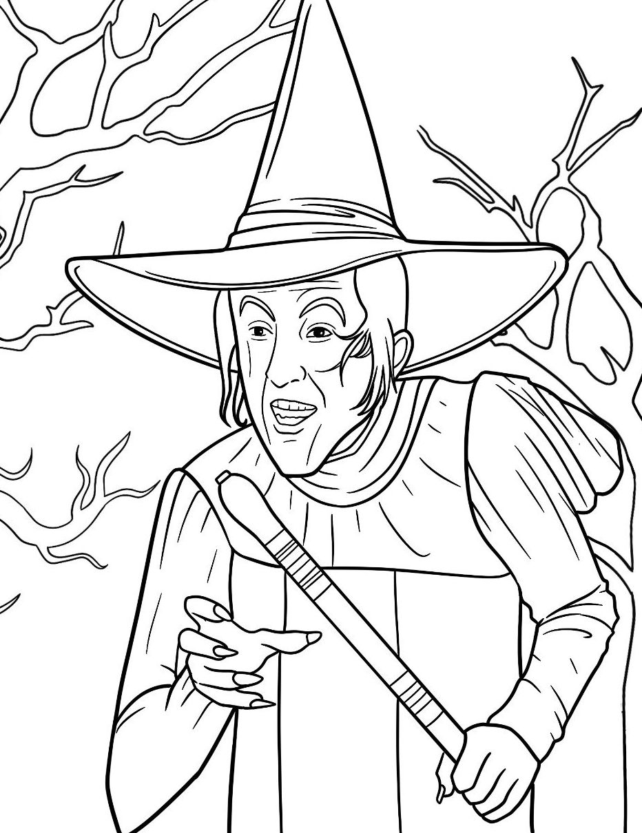 Раскраска Волшебник Изумрудного города 19