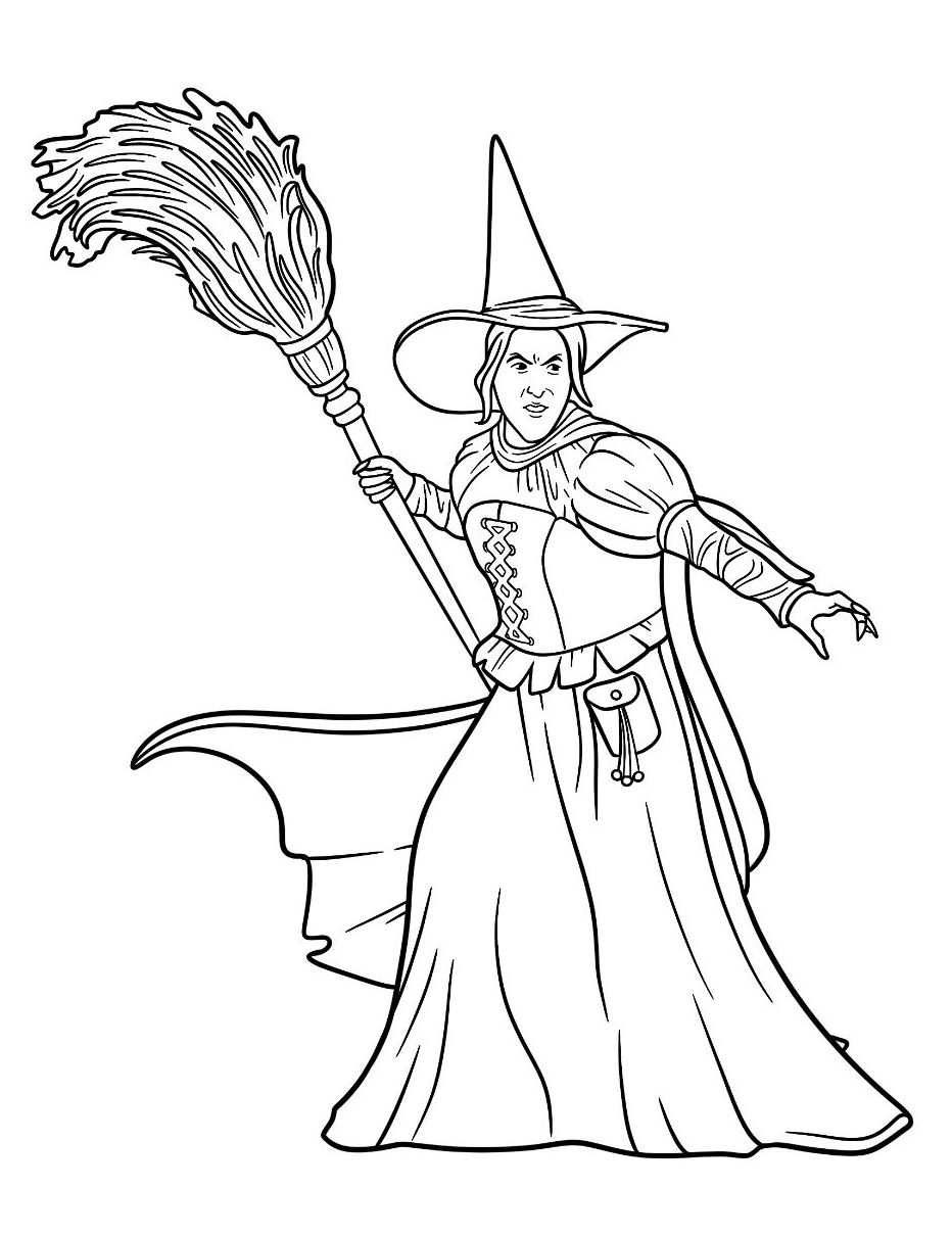 Раскраска Волшебник Изумрудного города 23