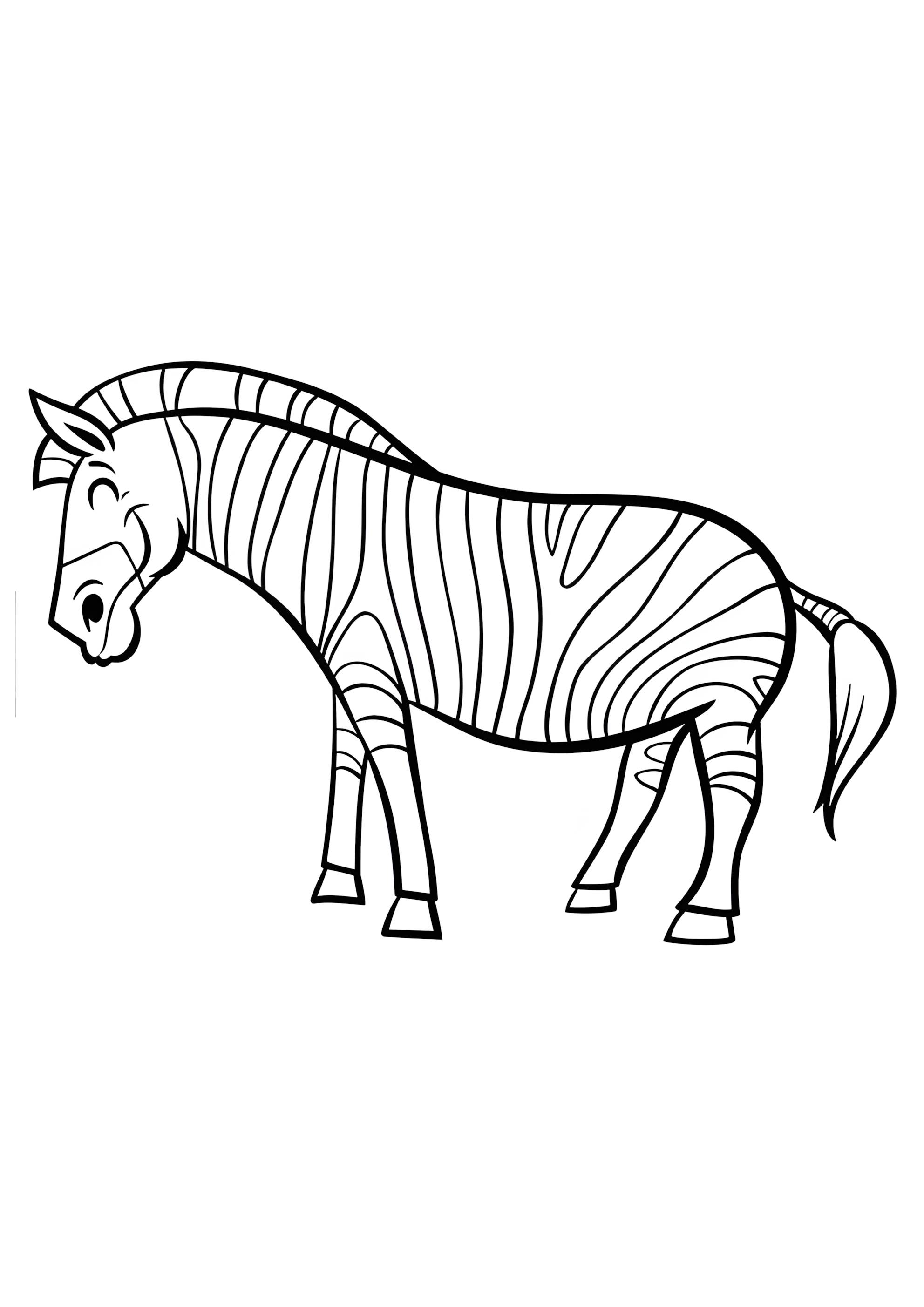 Раскраска Зебра взрослая
