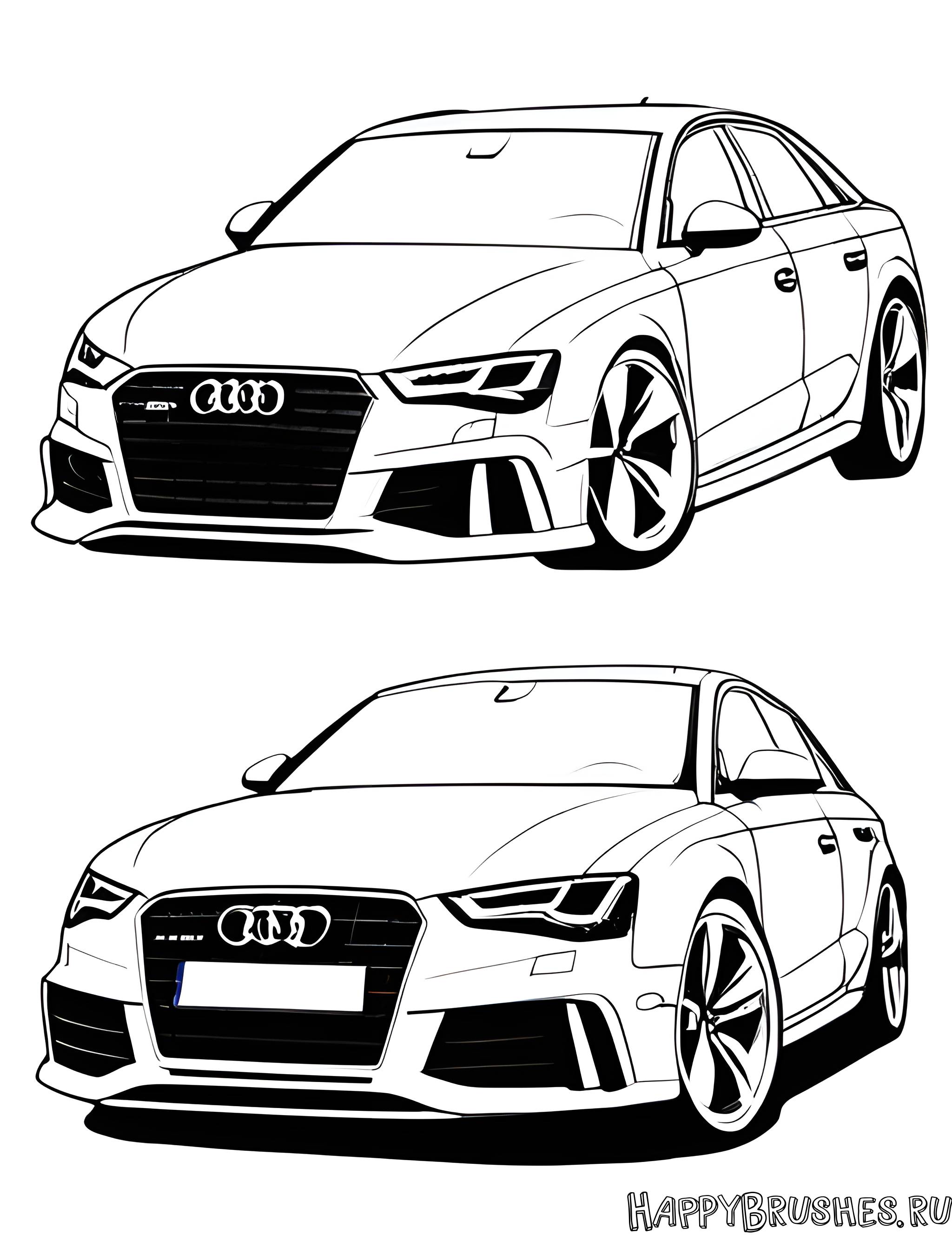 Раскраска Audi 1