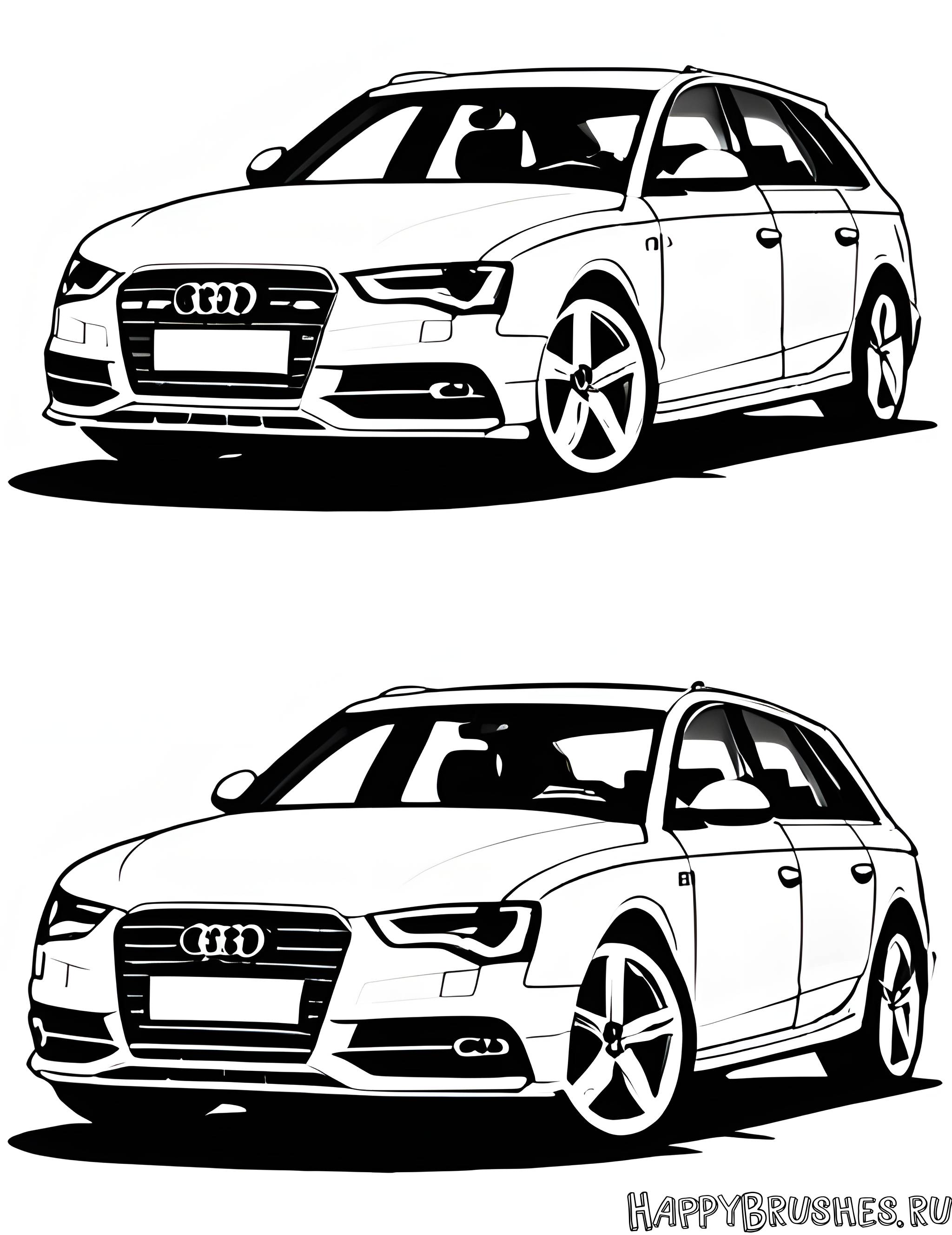 Раскраска Audi 11