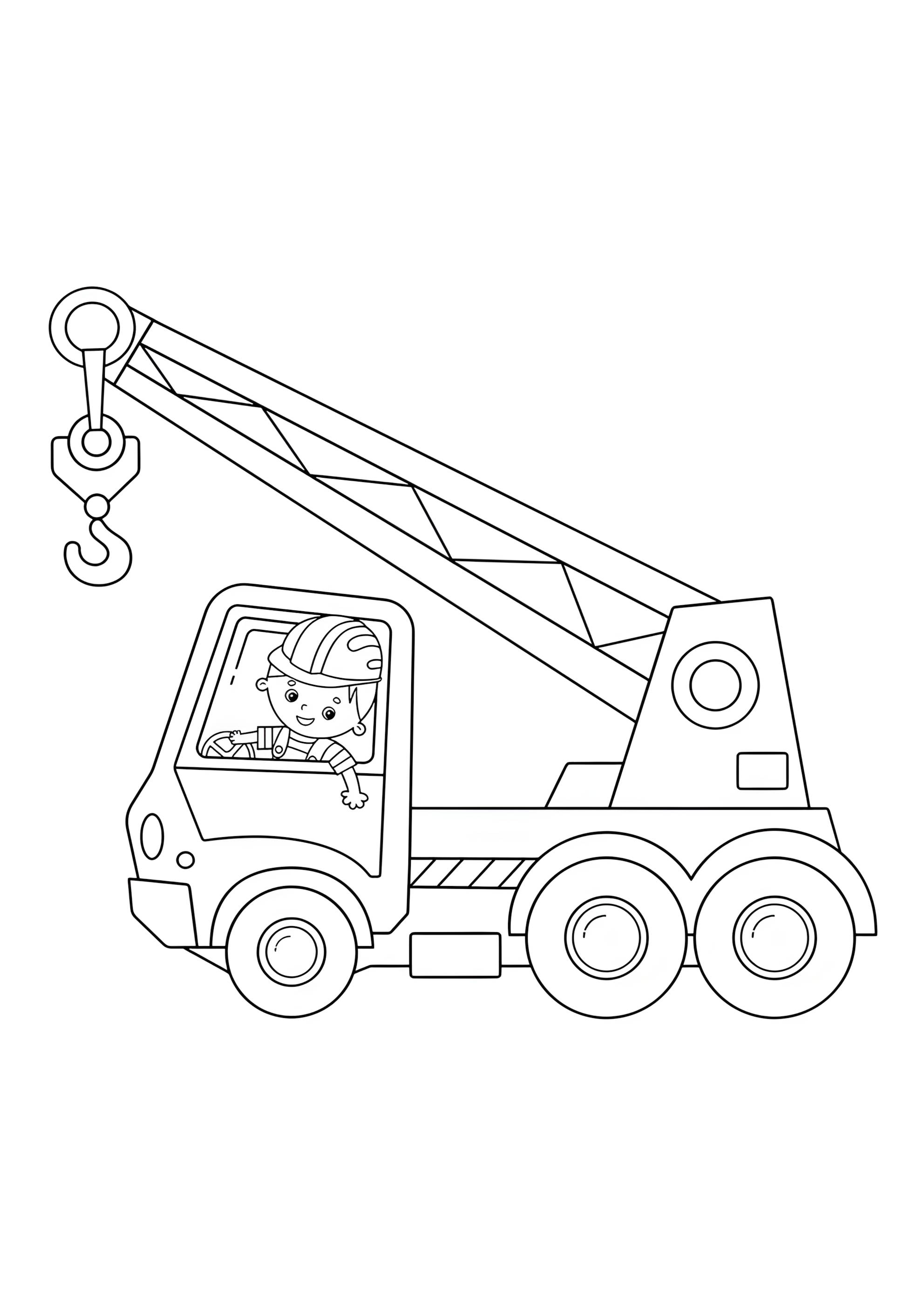 Раскраска Автокран