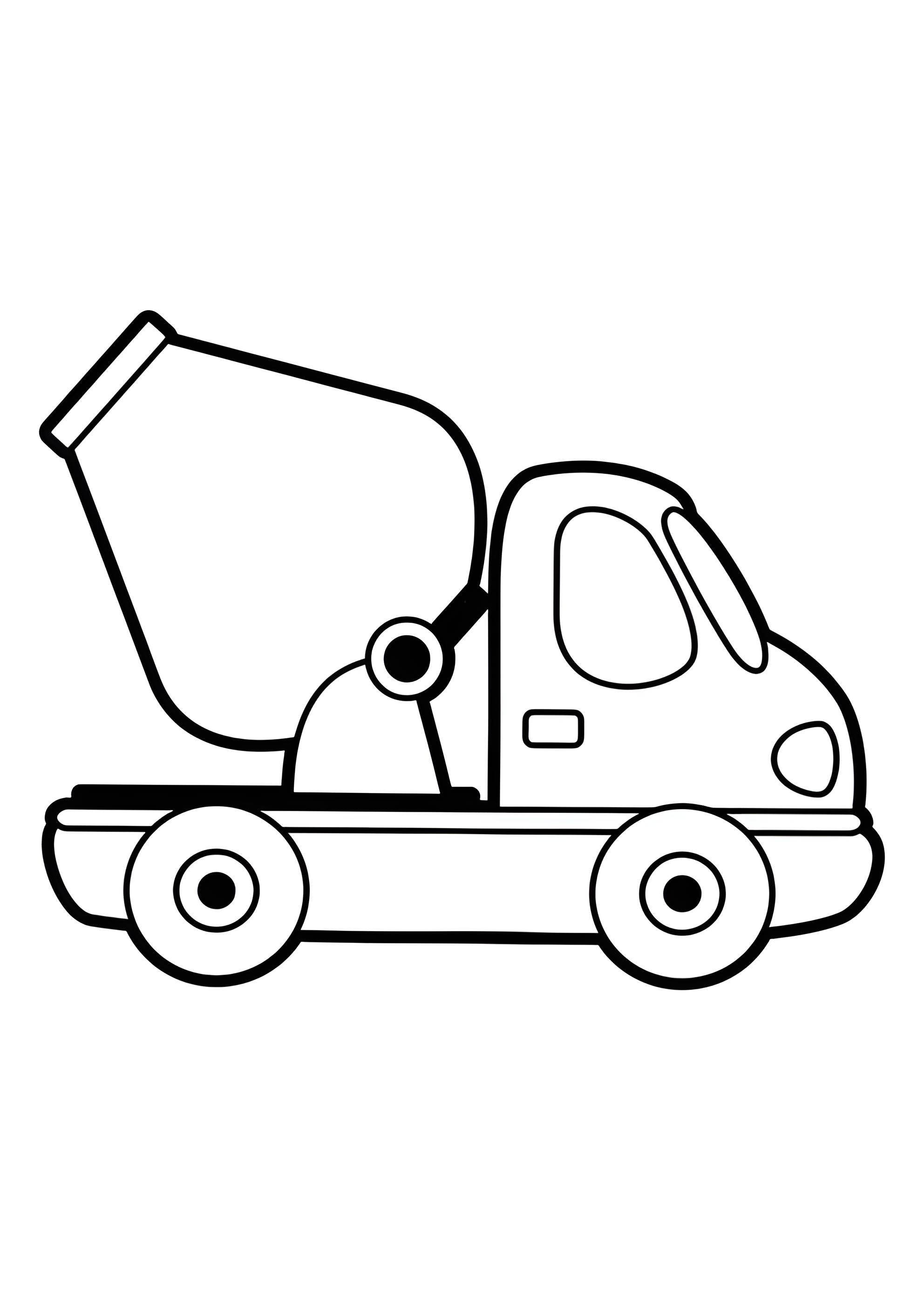 Раскраска Бетономешалка для малышей