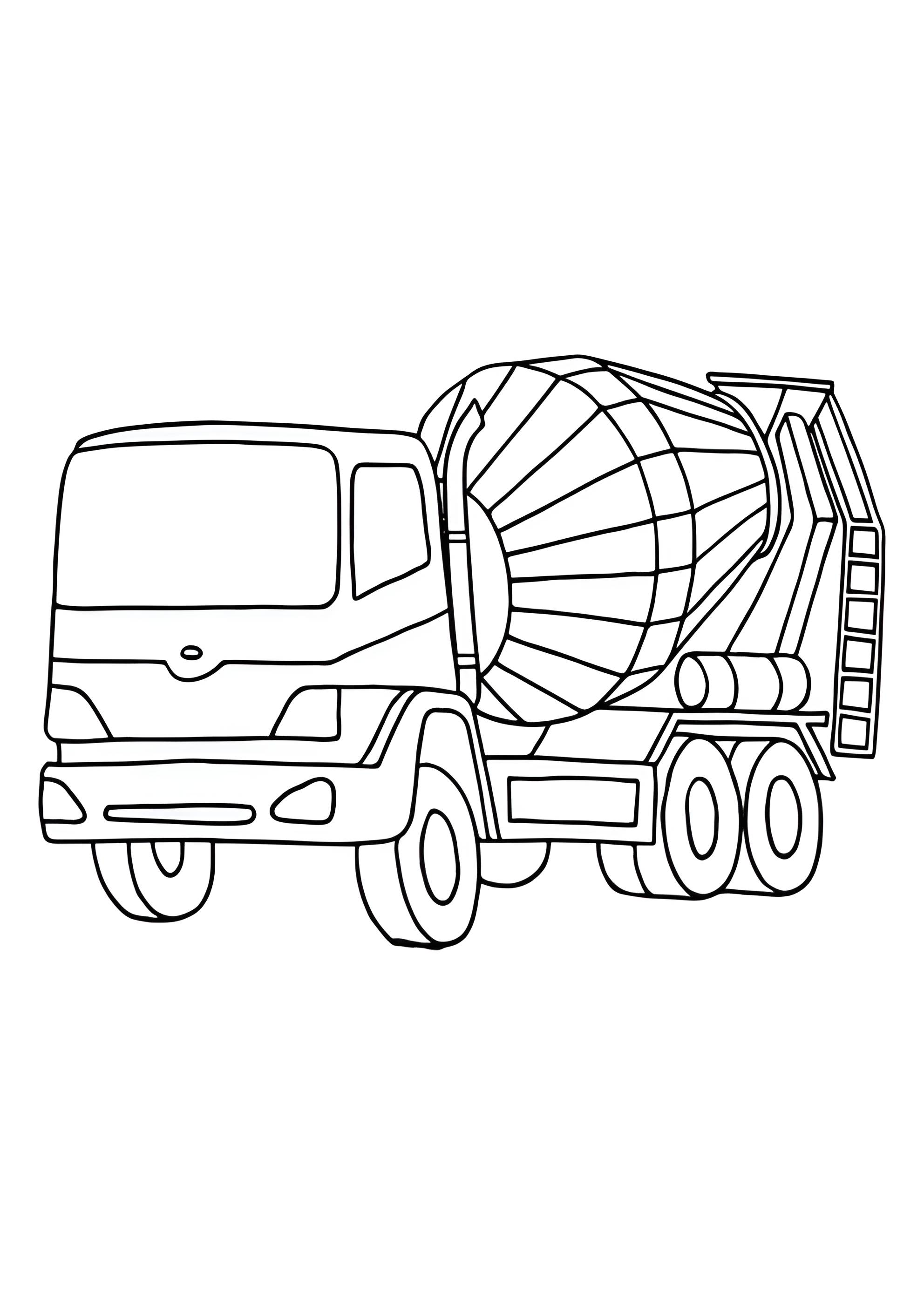 Раскраска Бетономешалка