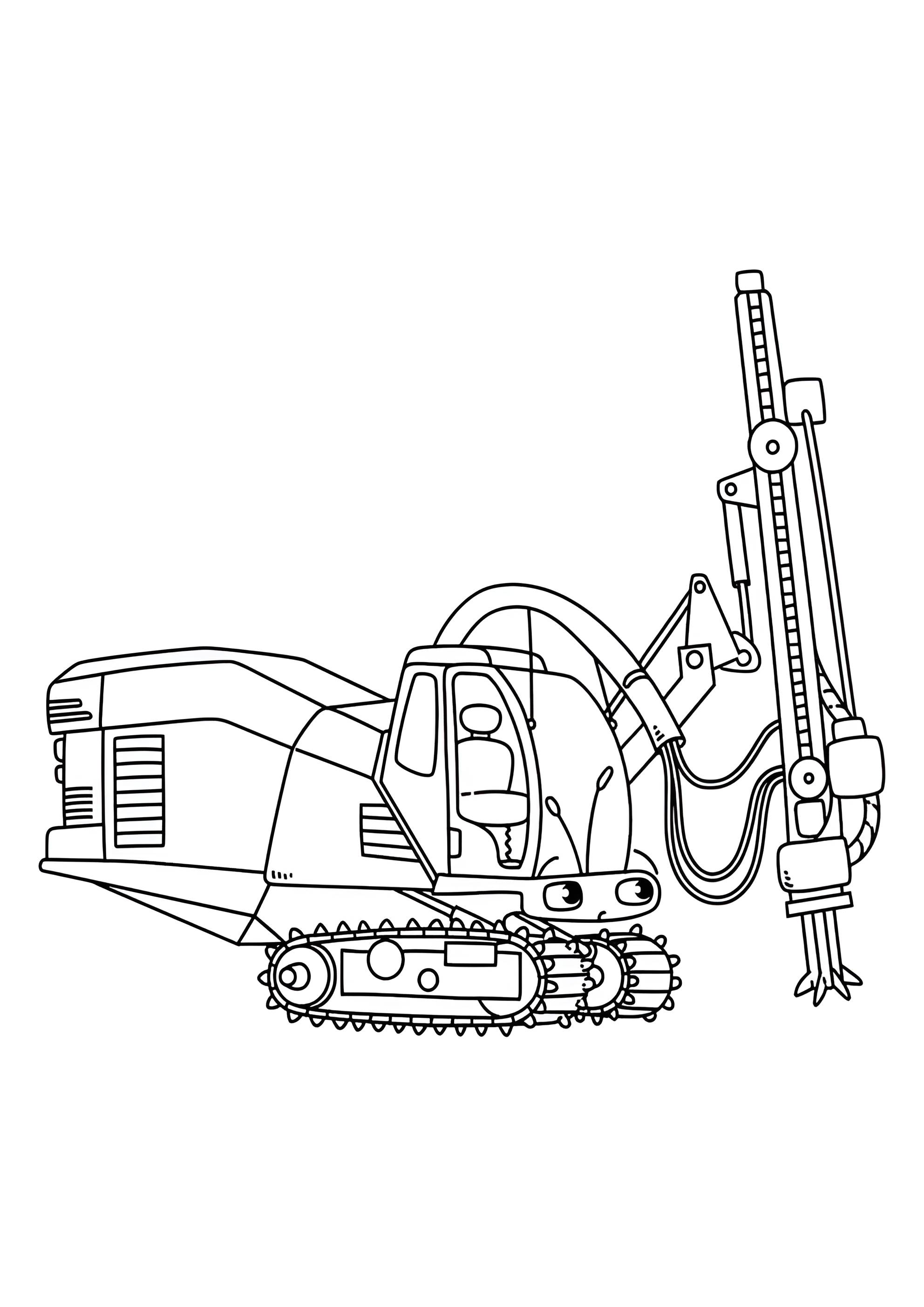 Раскраска Большая бурильная машина