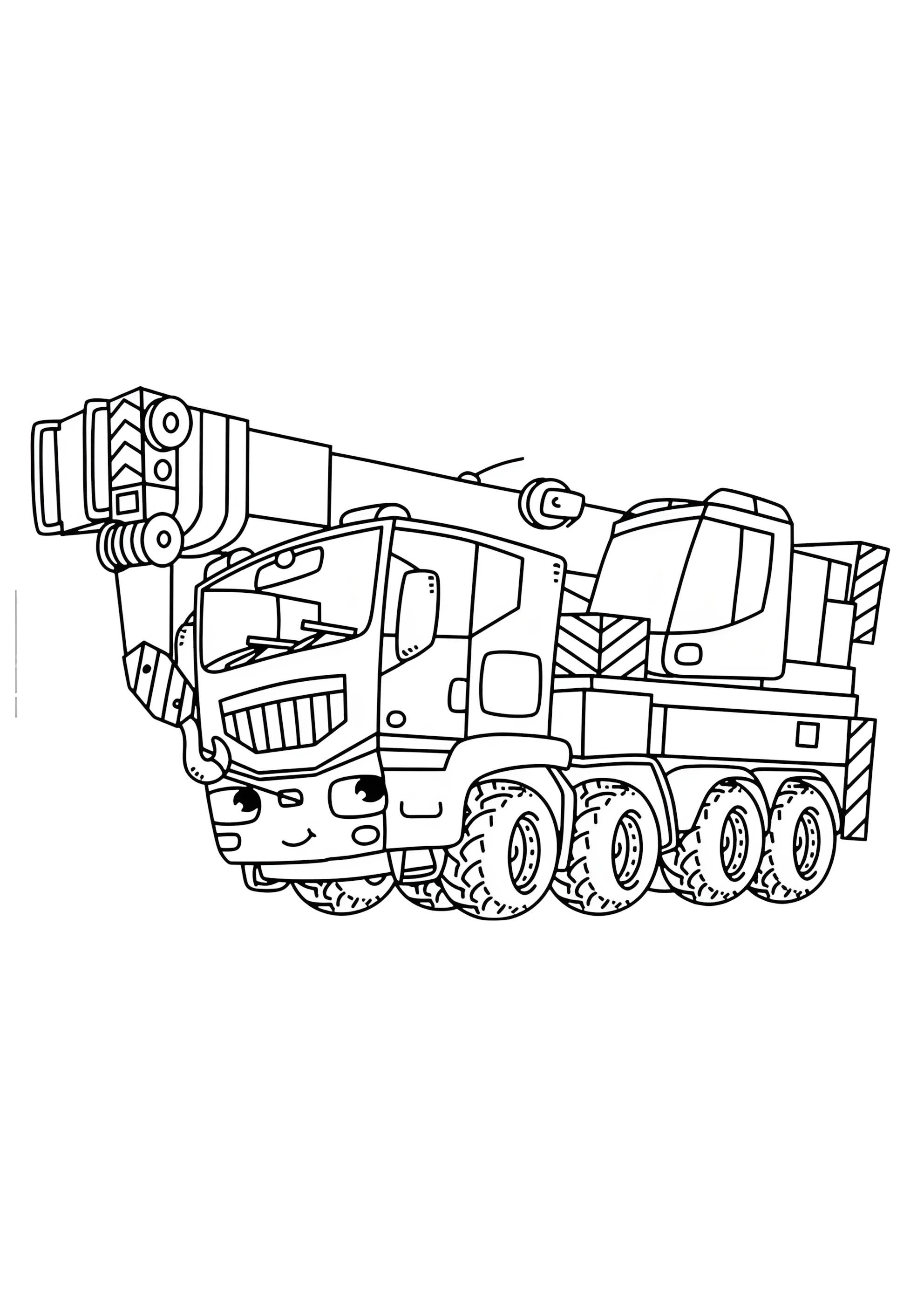 Раскраска Большой автокран