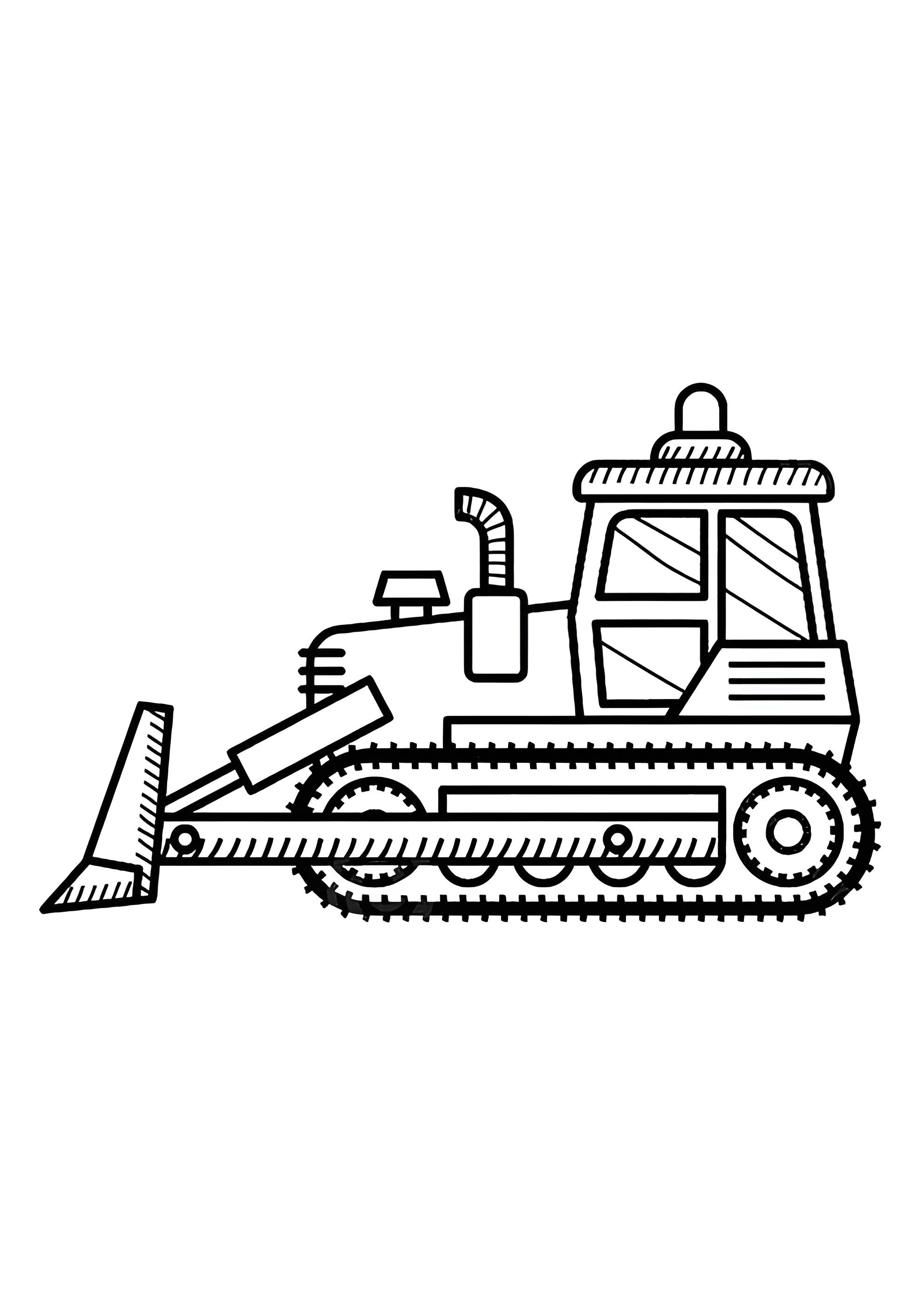 Раскраска Бульдозер для малышей