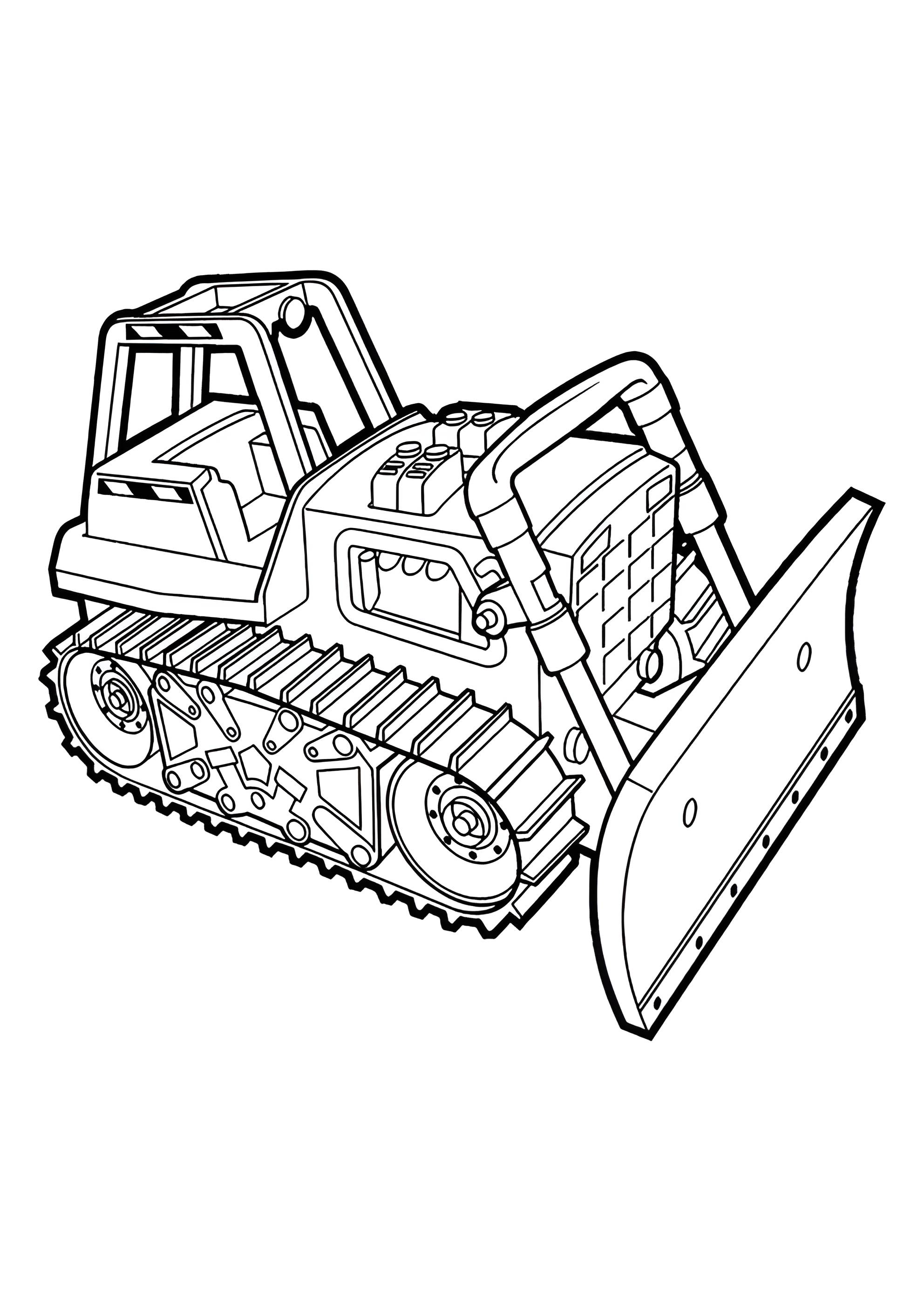 Раскраска Бульдозер Тонка