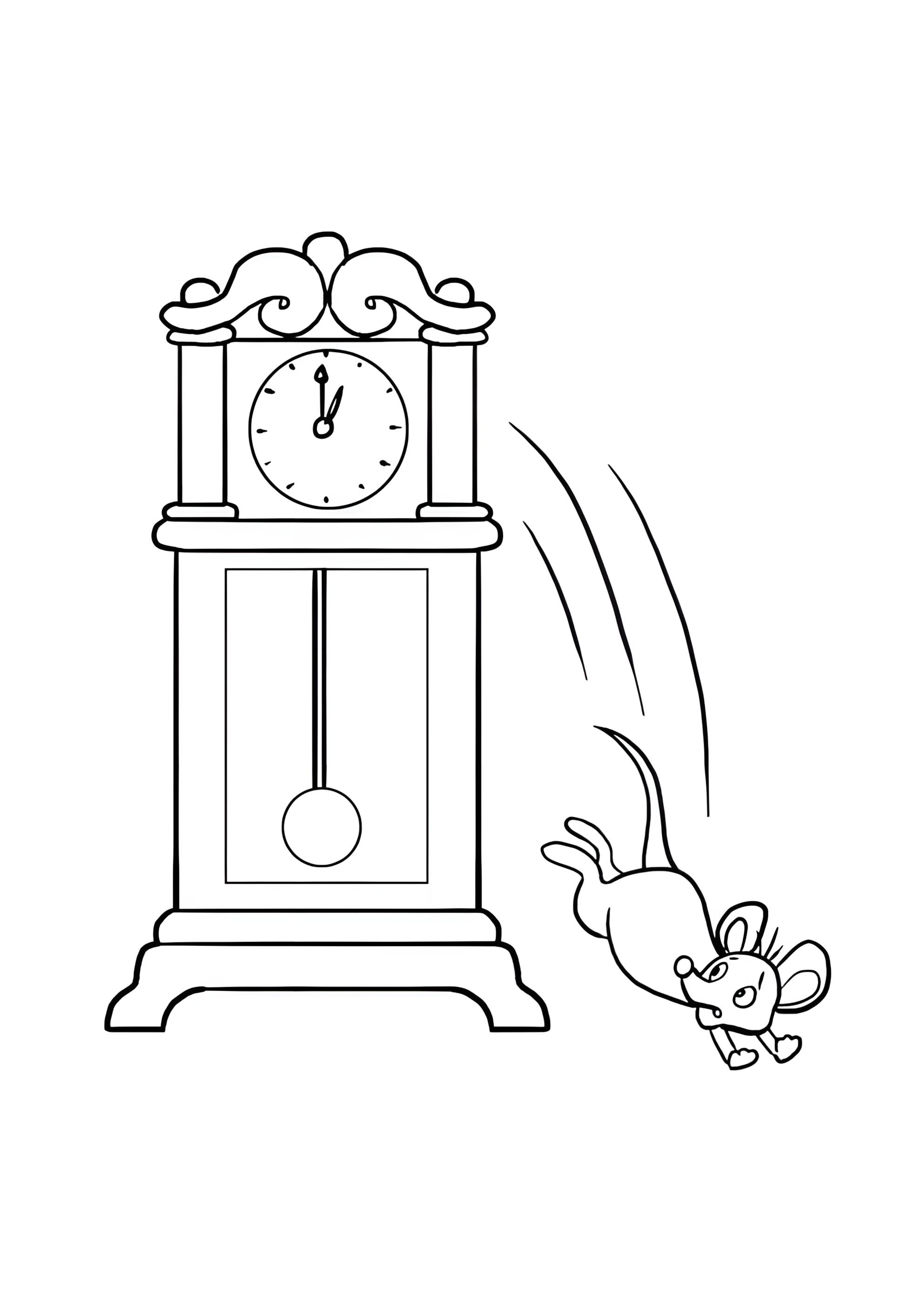 Раскраска Часы пробили час