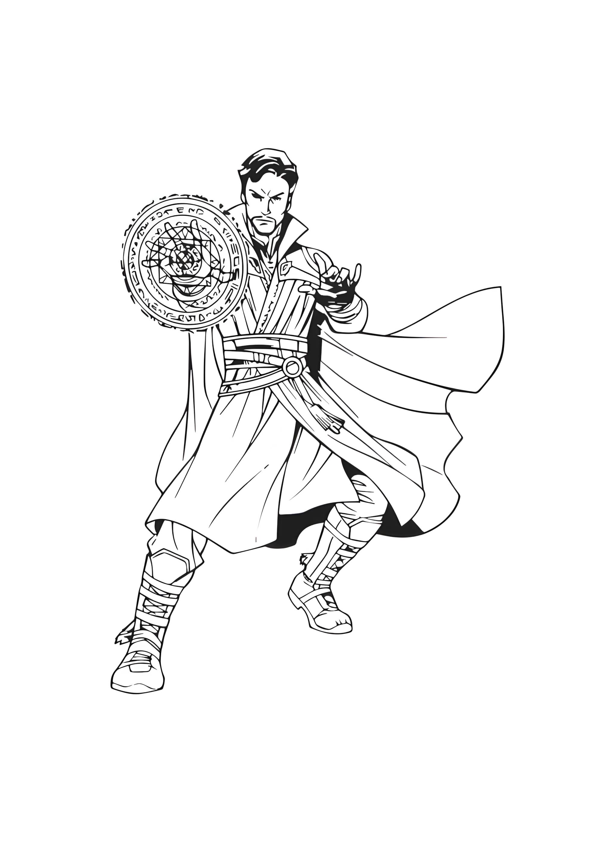 Раскраска Доктор Стрэндж магия