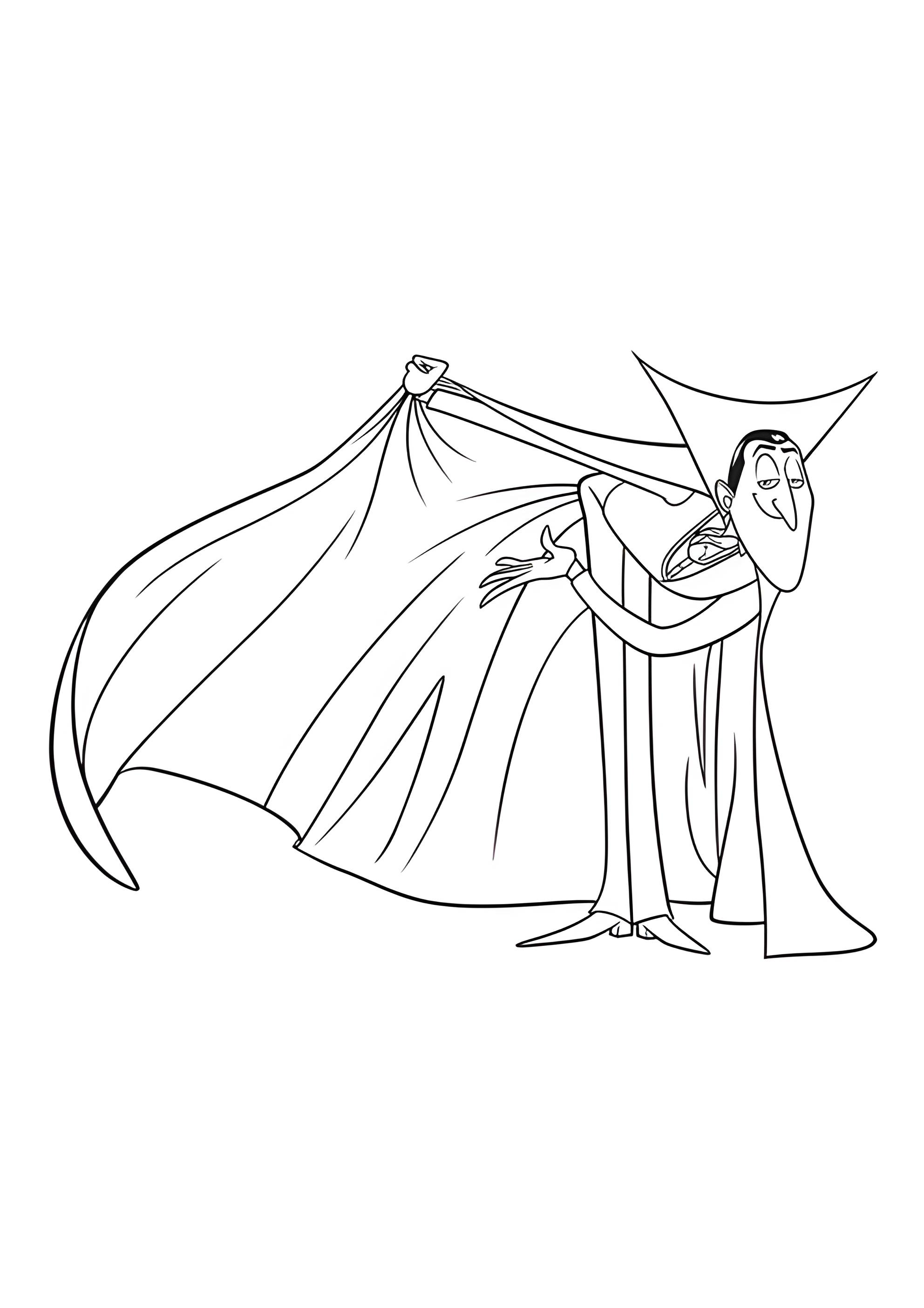 Раскраска Дракула из Монстры на каникулах