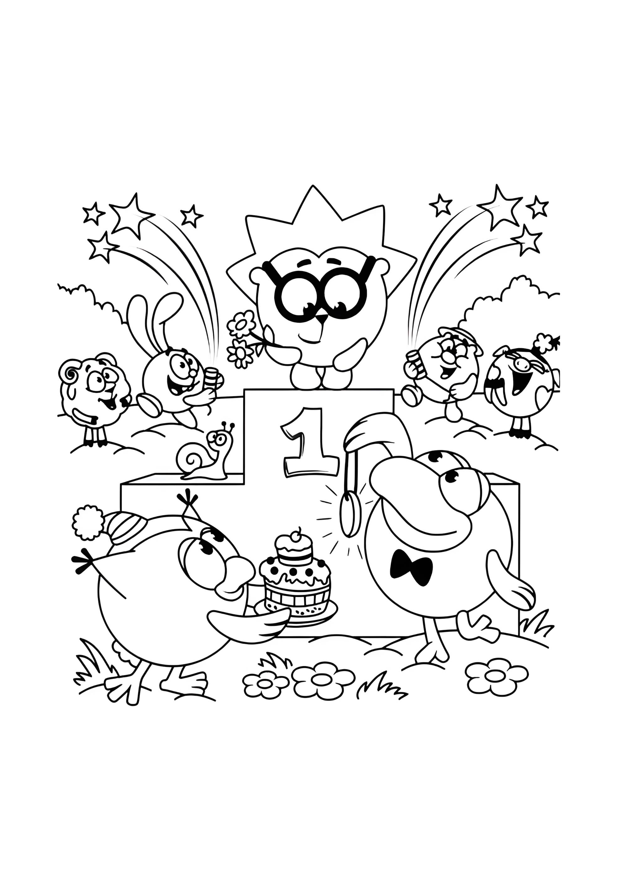 Раскраска Ежик чемпион