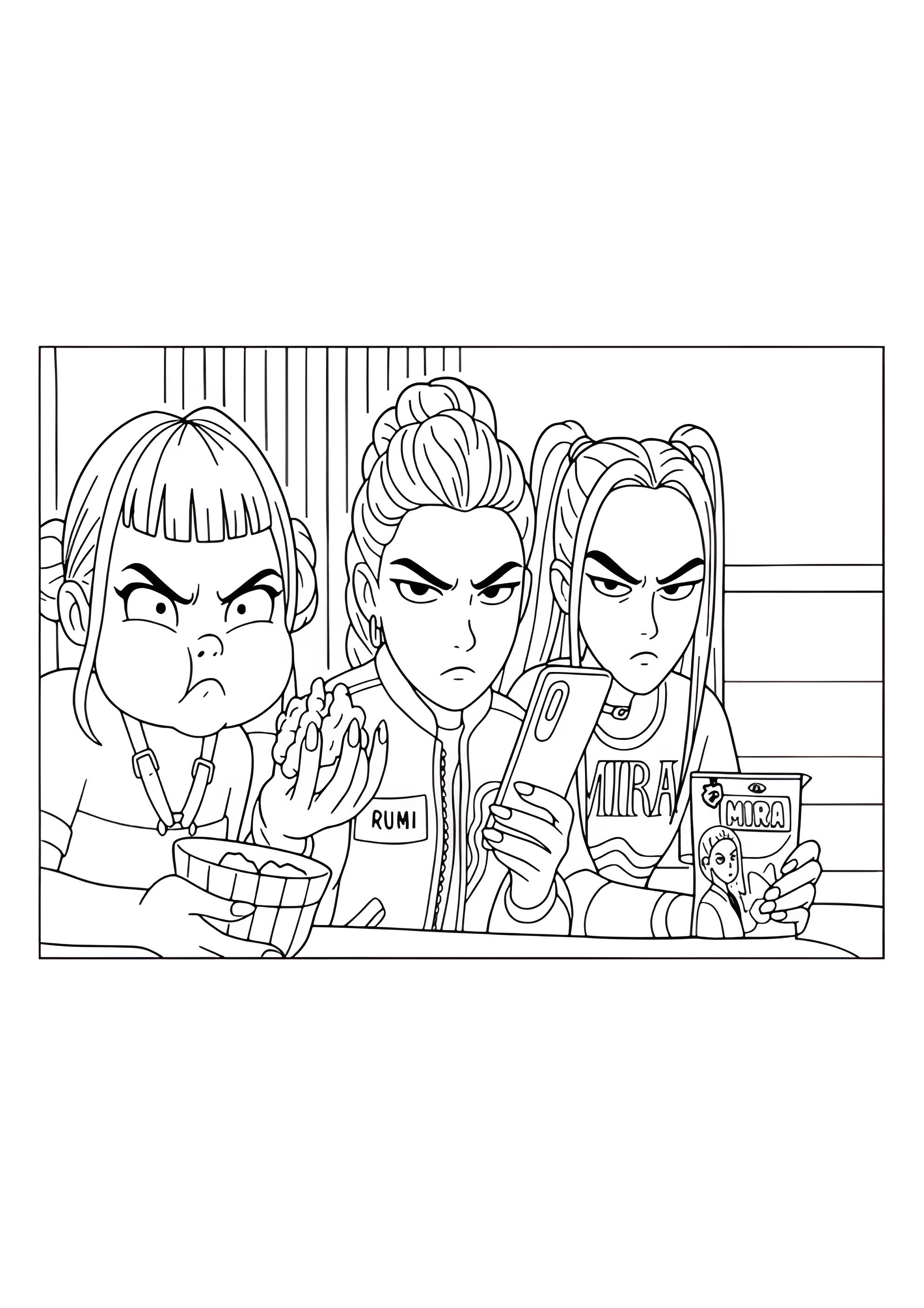 Раскраска Хантрикс недовольны