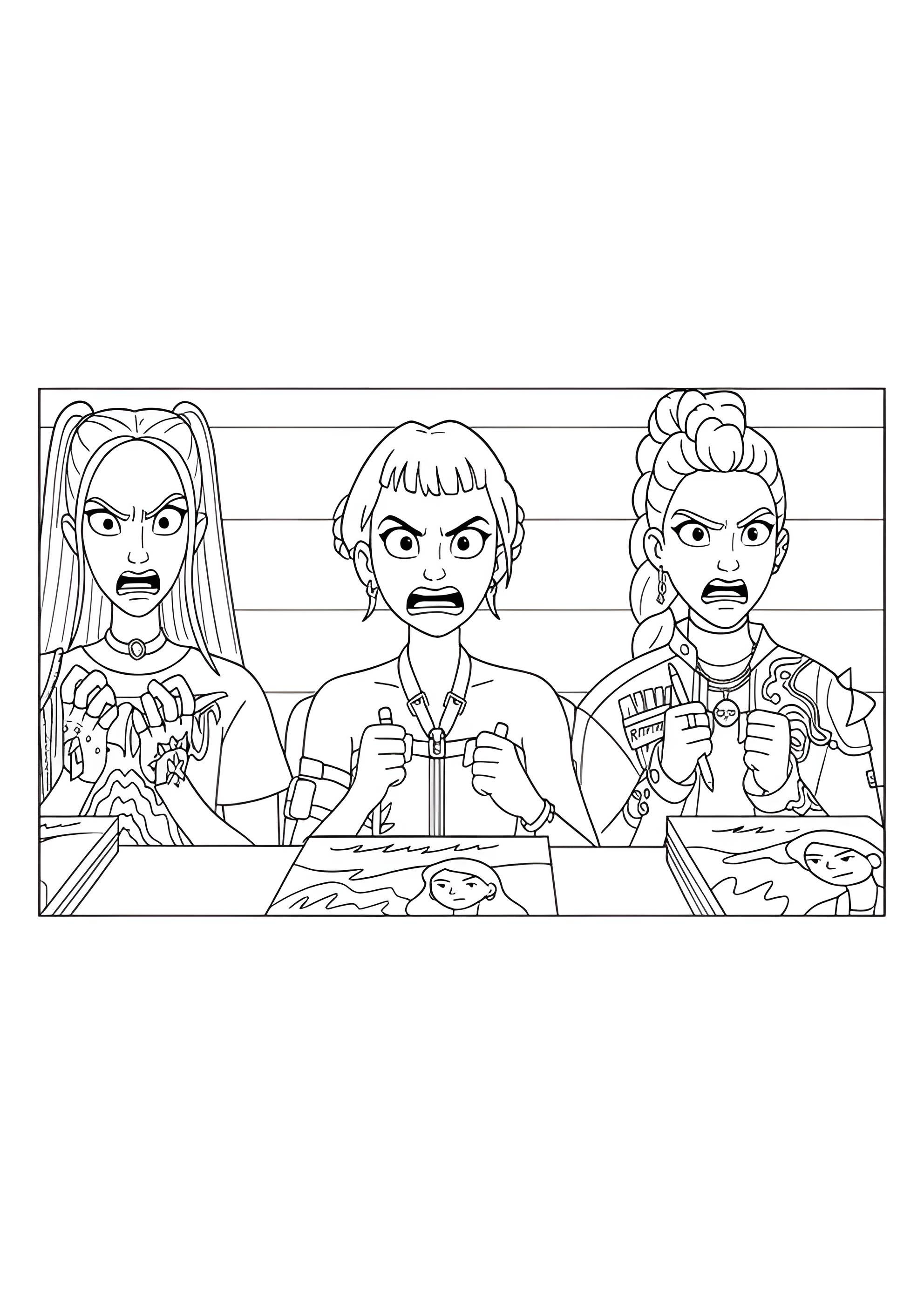 Раскраска Хантрикс разозлились