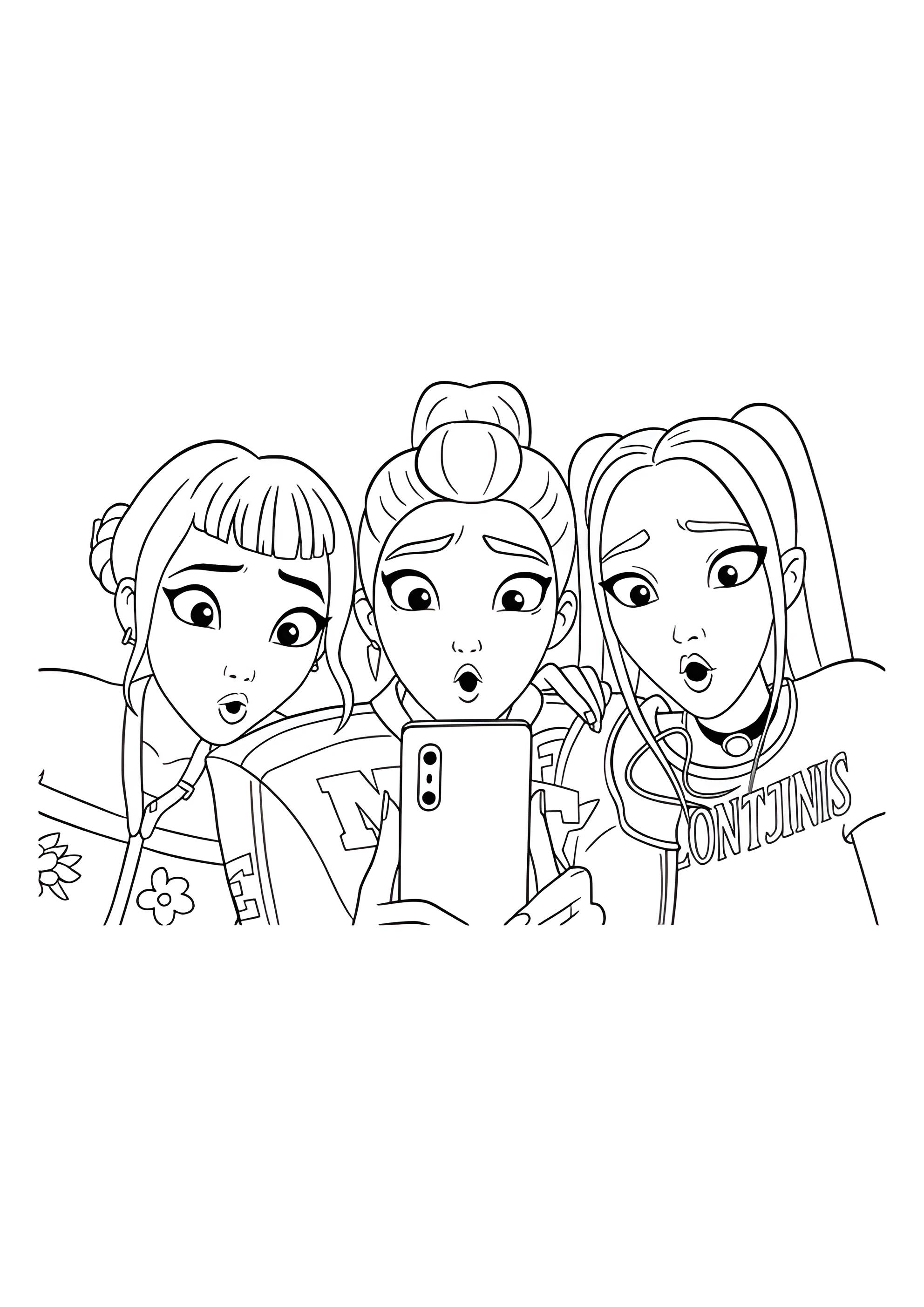 Раскраска Хантрикс сильно удивлены